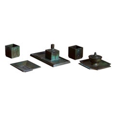 Accessoires de bureau GAB Guldsmedsaktiebolaget, bronze, Suède, années 1930