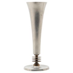 Modernistische GAB-Vase aus Zinn mit Messingdetails, Schweden, 1930er Jahre