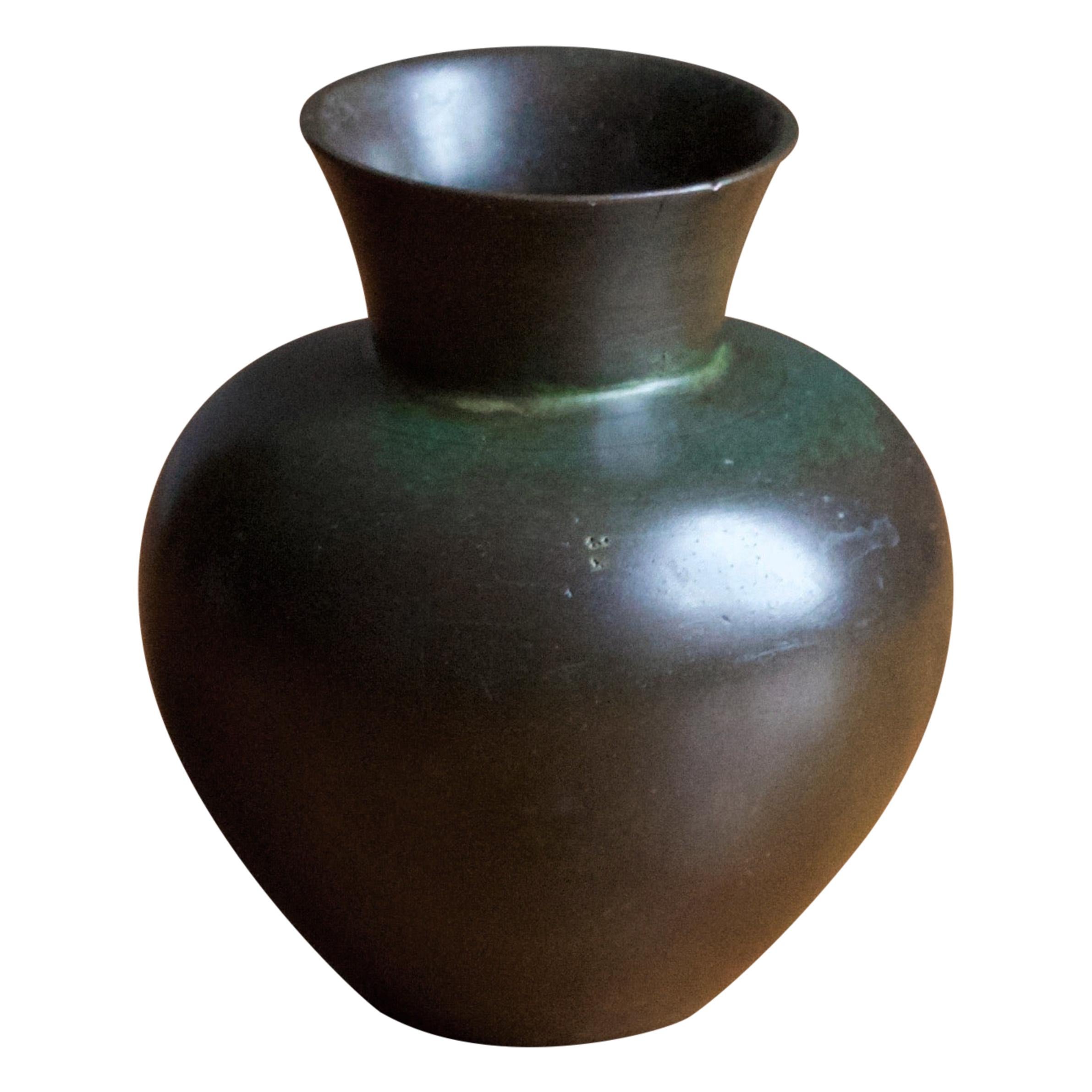 GAB Guldsmedsaktiebolaget, Small Vase, Bronze, Sweden, 1930s