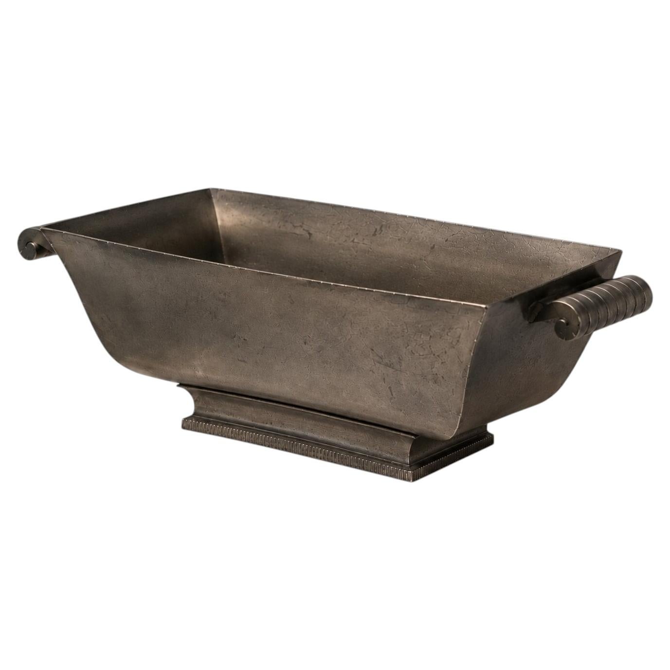 GAB Guldsmedsaktiebolaget Swedish Art Deco , 1933 Pewter Jardinière