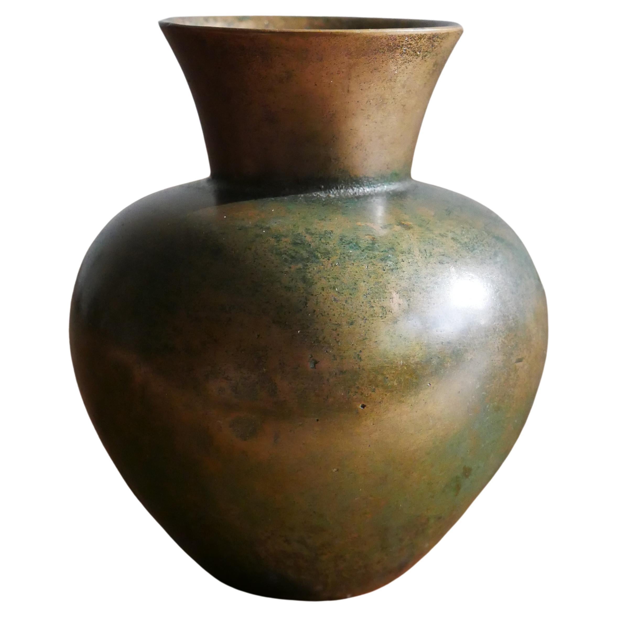 GAB Guldsmedsaktiebolaget, Vase, Bronze, Sweden, 1930s For Sale