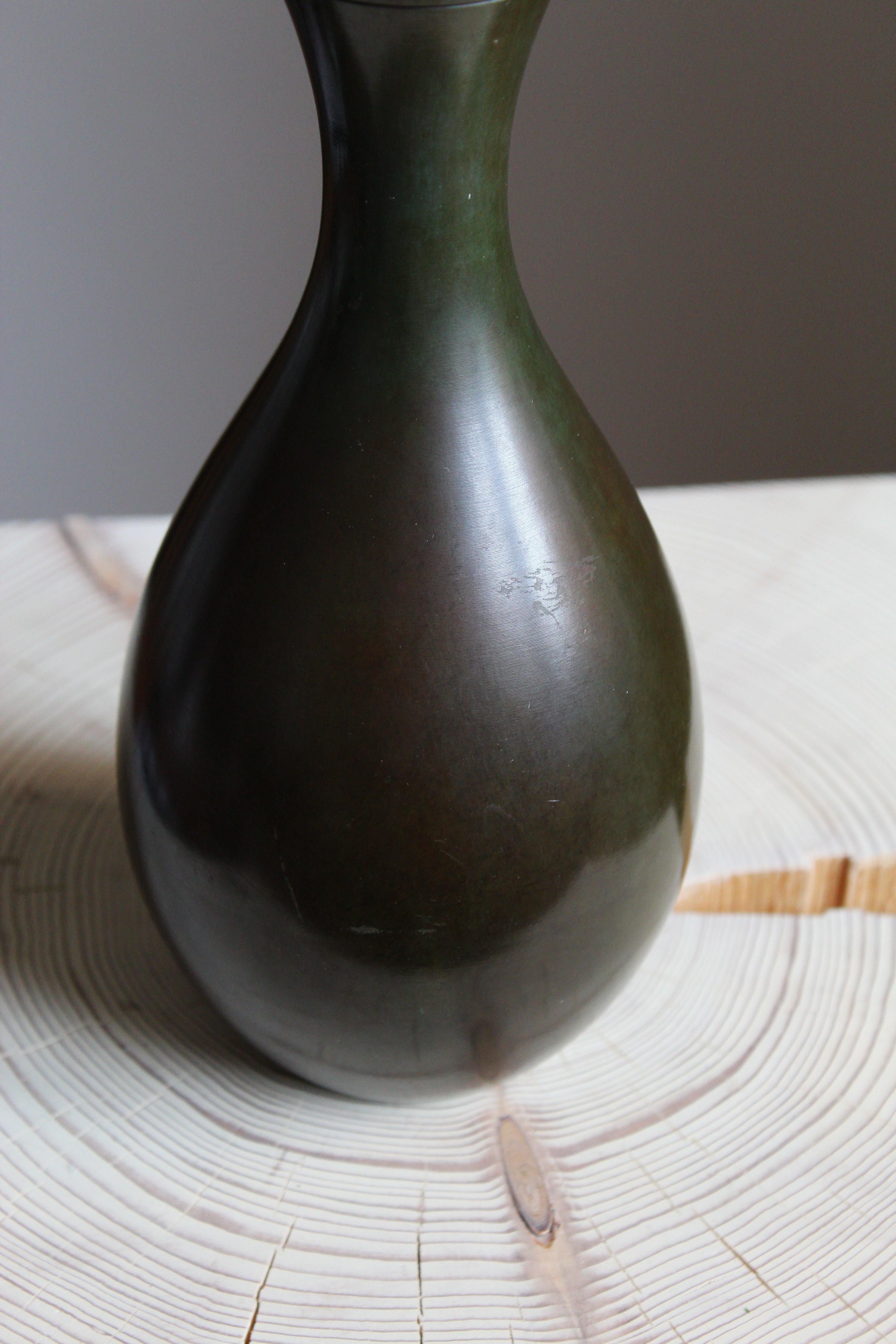 Swedish GAB Guldsmedsaktiebolaget, Vase or Vessel, Bronze, Sweden, 1930s
