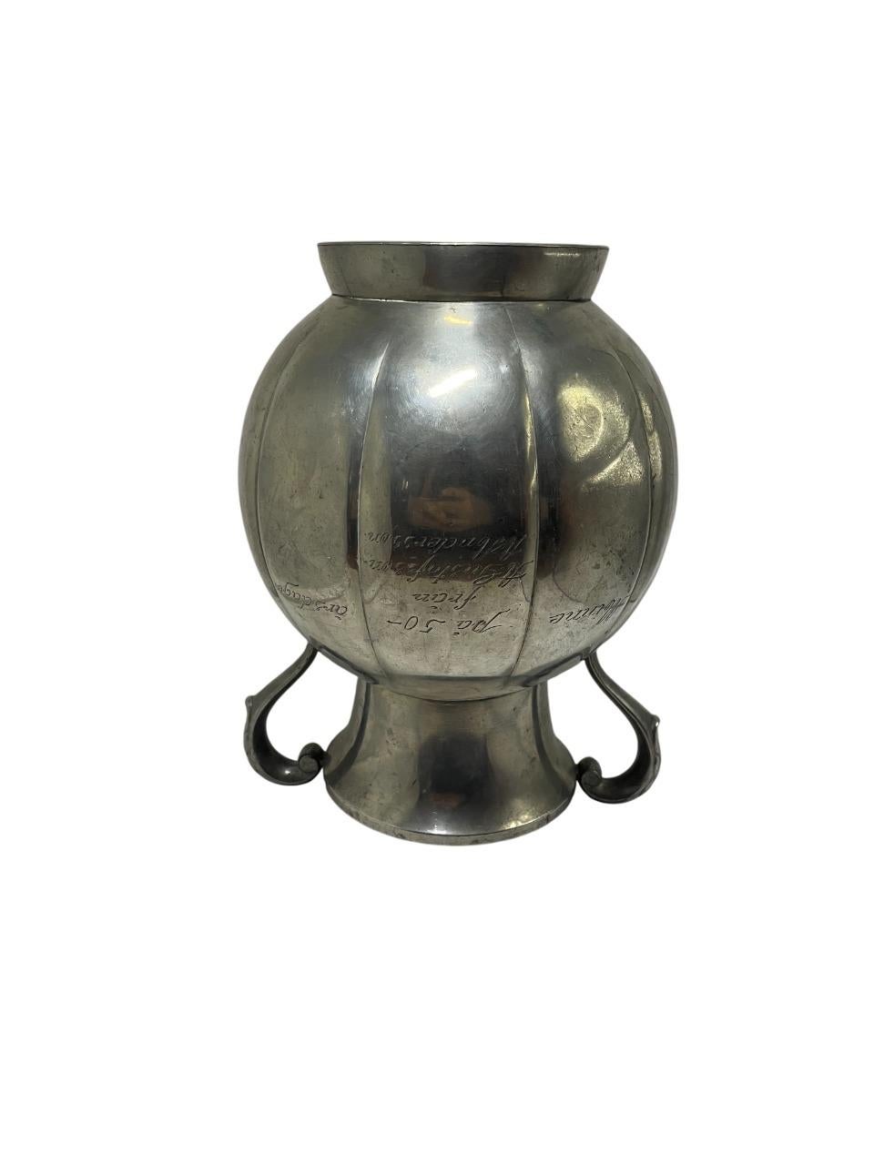 Art Déco Vaso in peltro GAB - H8 1934 in vendita