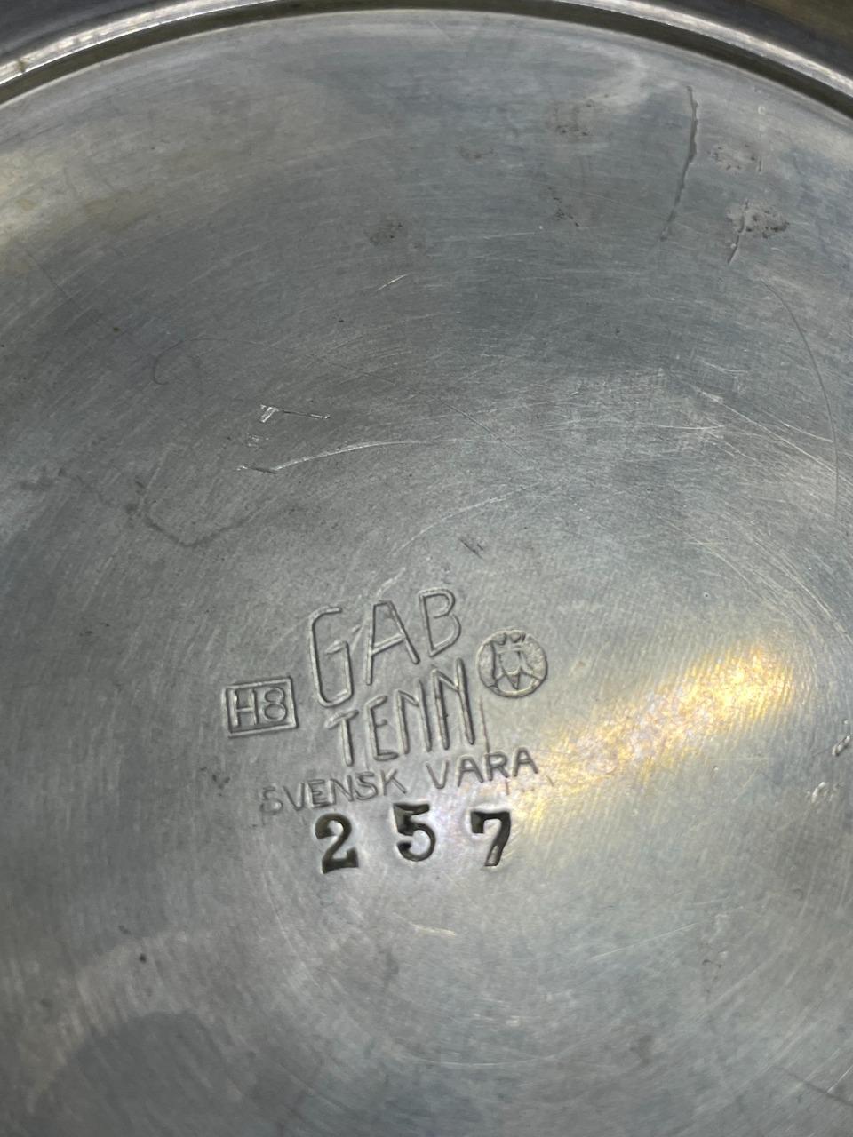Svedese Vaso in peltro GAB - H8 1934 in vendita