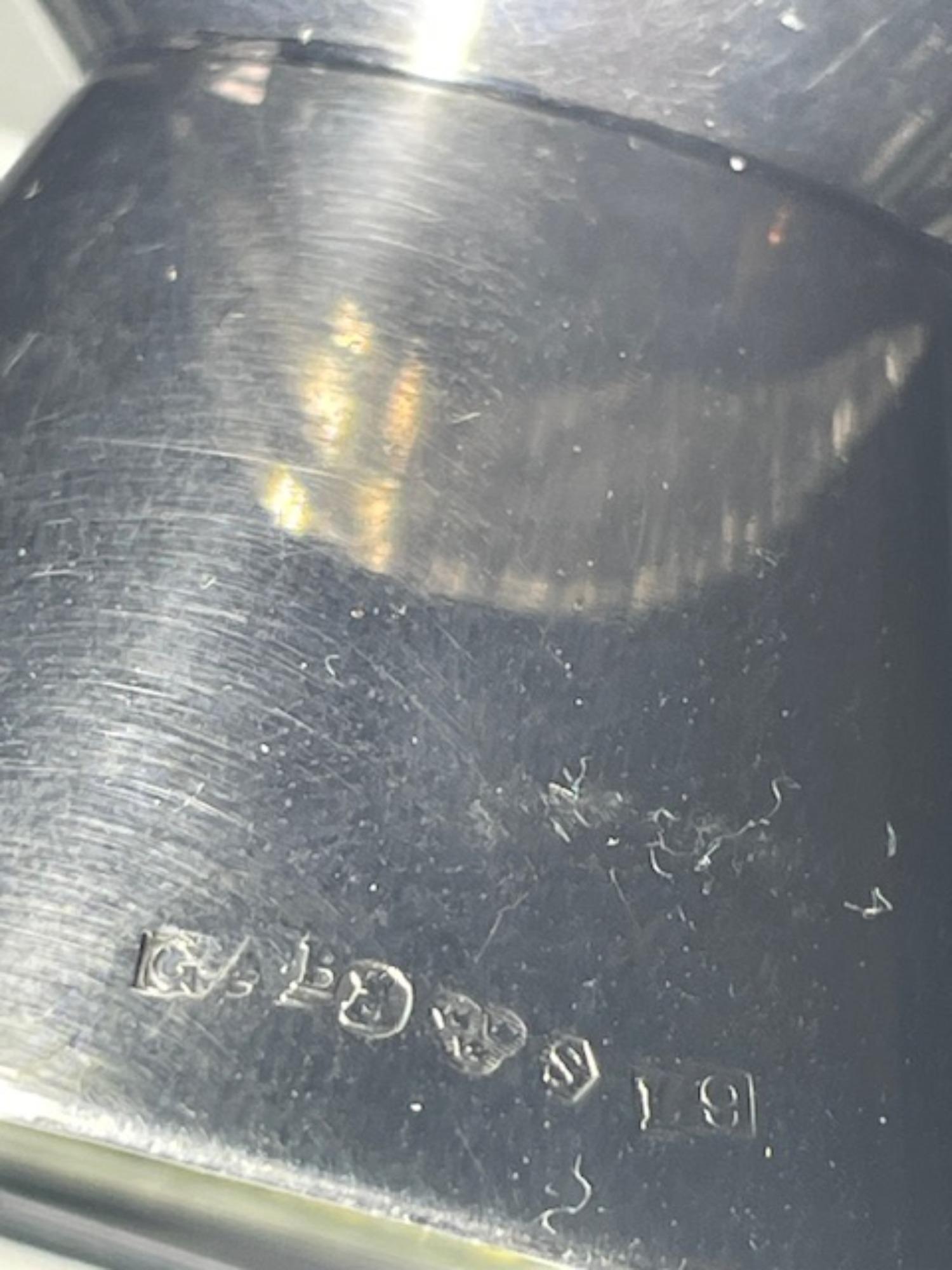 Metà XX secolo Portacandele svedese di metà secolo in argento sterling di GAB, 1961 in vendita