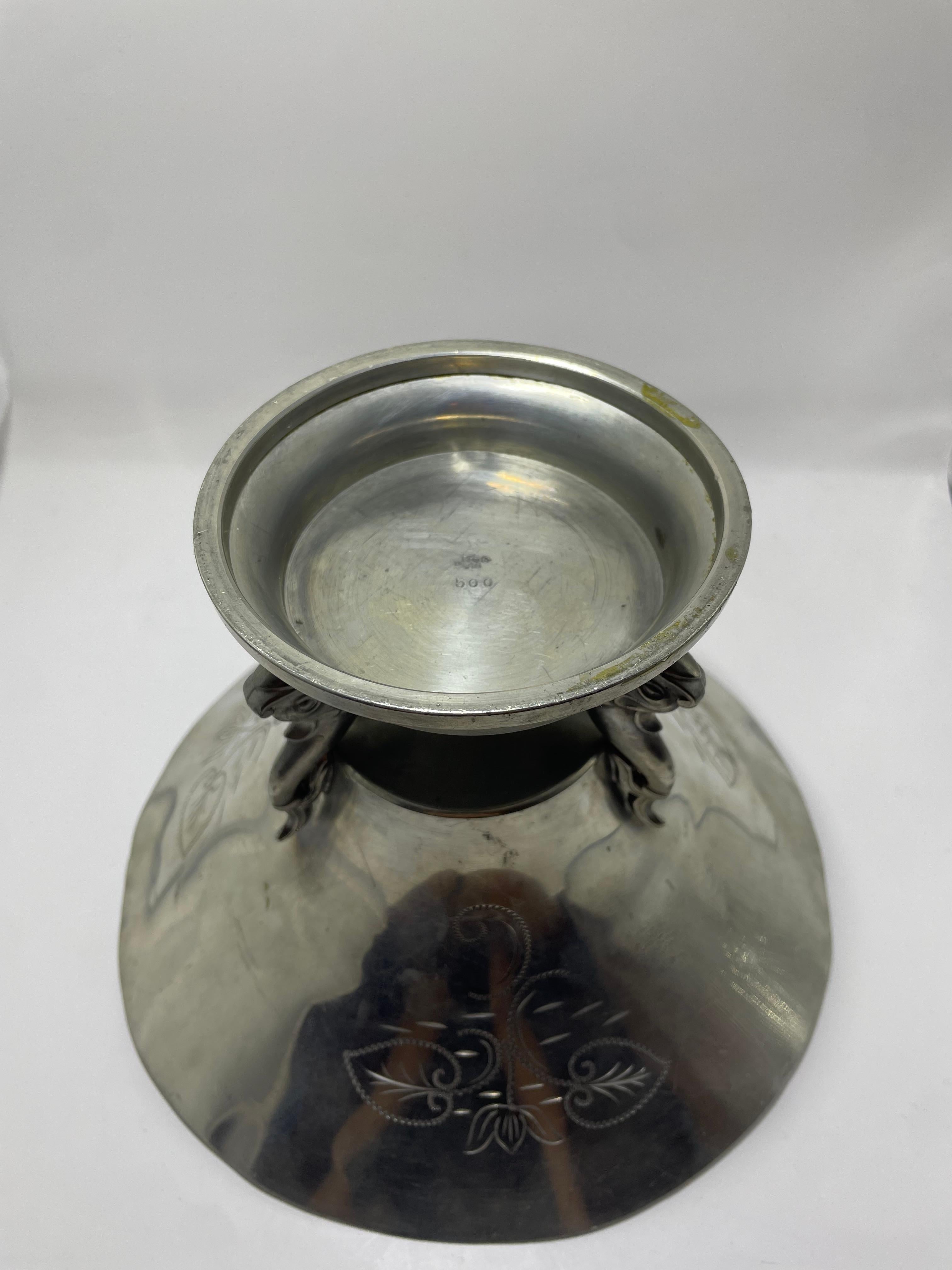 Mid-20th Century GAB Pewter - Decorative pewter bowl - Swedish Modern 1930's For Sale