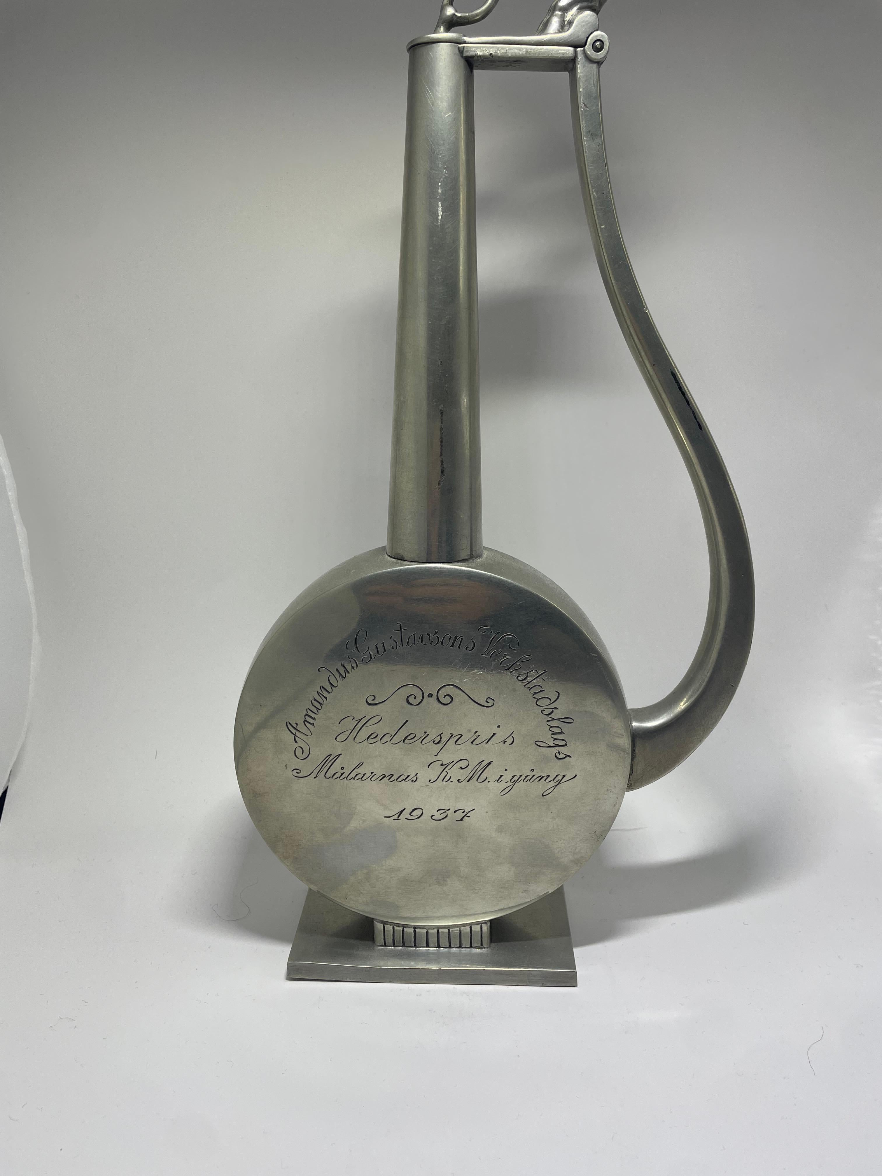 Metà XX secolo Vaso/bicchiere in peltro GAB - Art Deco in vendita