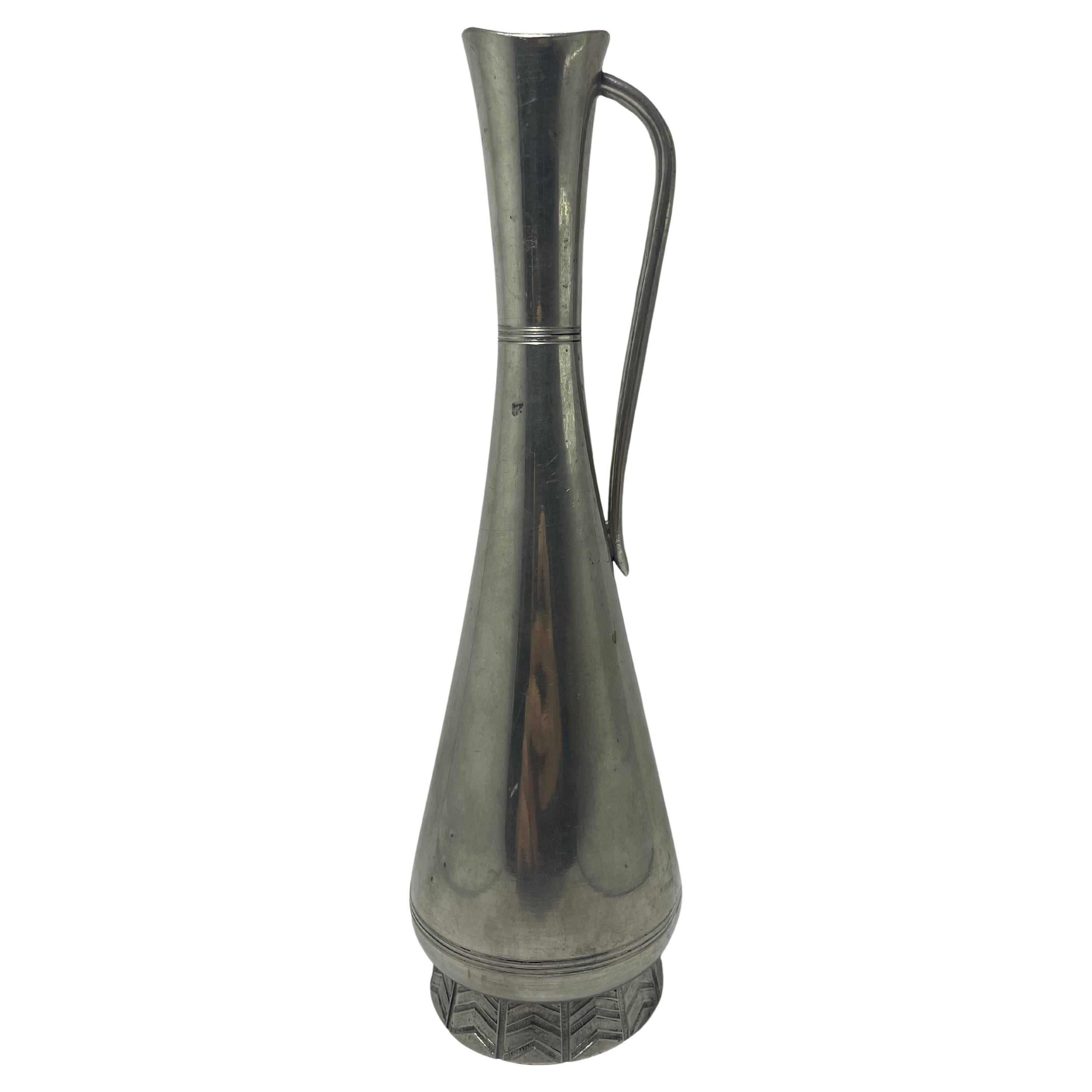 Vaso in peltro moderno di metà secolo di GAB, Svezia, anni '60