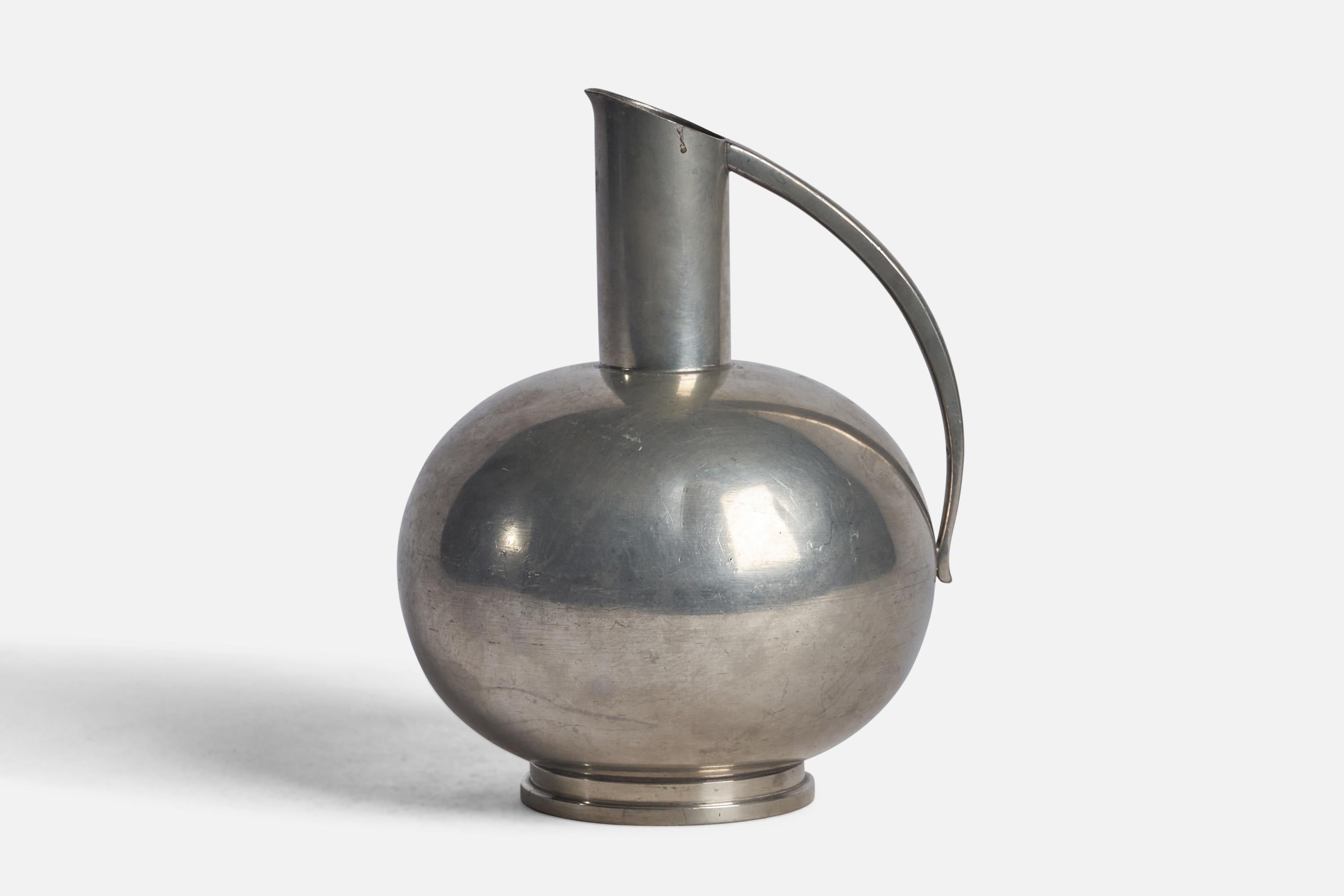 A pewter pitcher designed and produced in Sweden, 1930s.