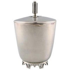 GAB, Sweden, Art Deco Silver Lidded Jar, 1948