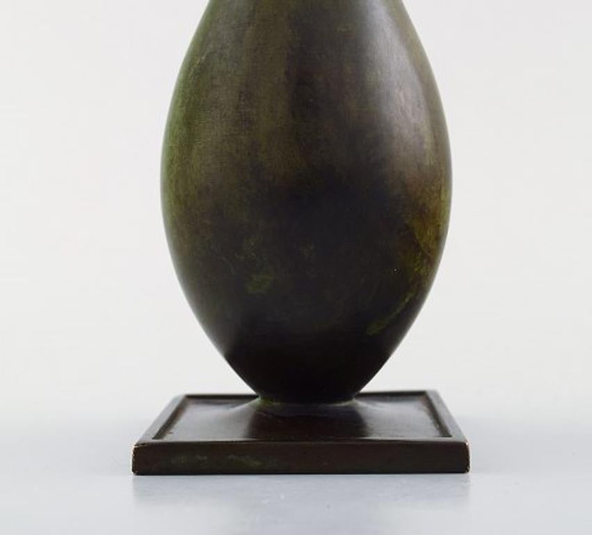 Gab, Sweden Art Deco Vase, Bronze, 1930s-1940s In Good Condition In Copenhagen, DK