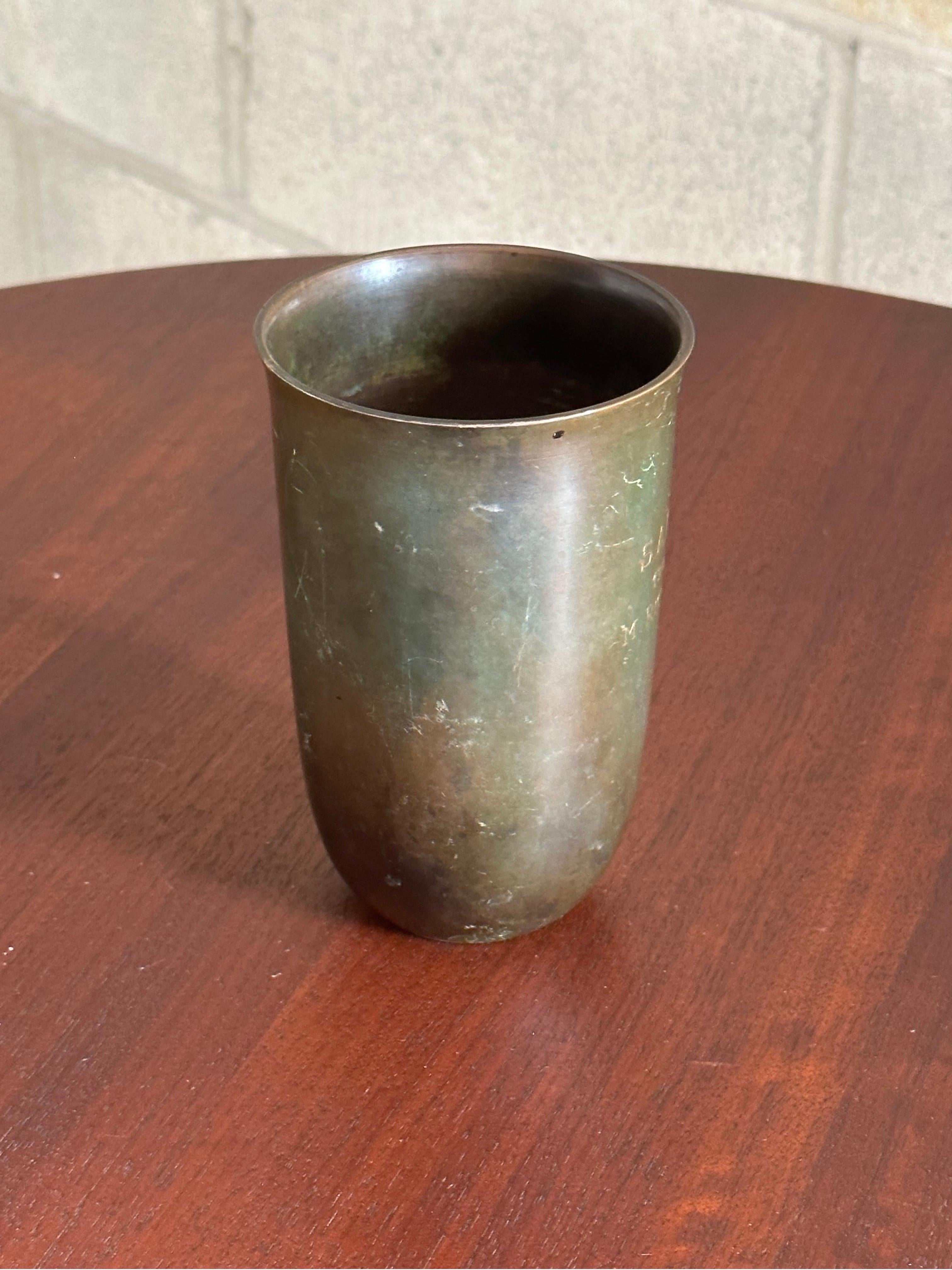 Mid-20th Century GAB Sweden Bronze Vase, 1940s For Sale