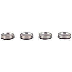 GAB, Sweden. Four salt cellars in 830 silver and bakelite. Art Deco style.