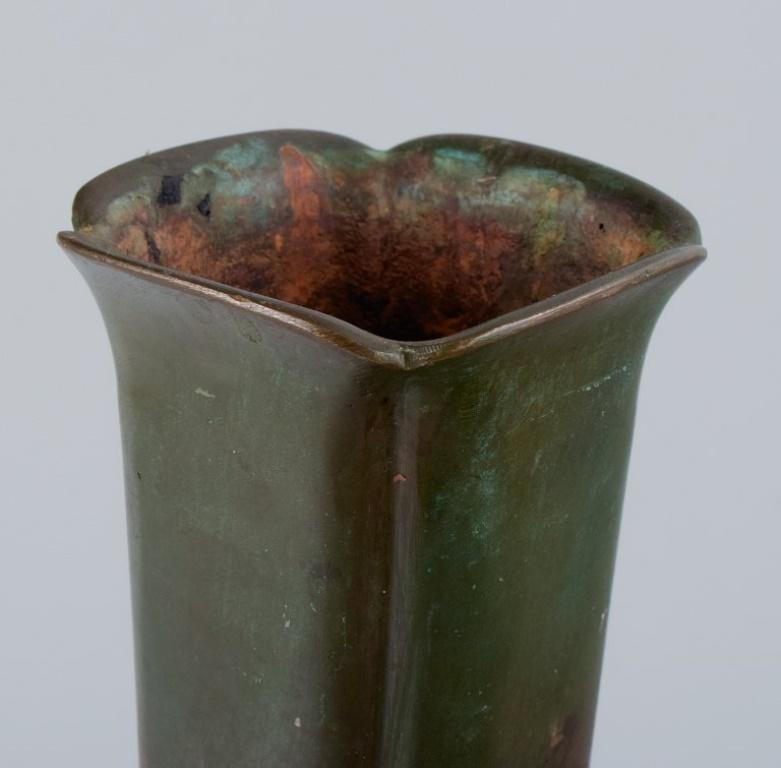 Mid-20th Century GAB, Sweden, large Art Deco bronze vase. 1930s/40s. For Sale