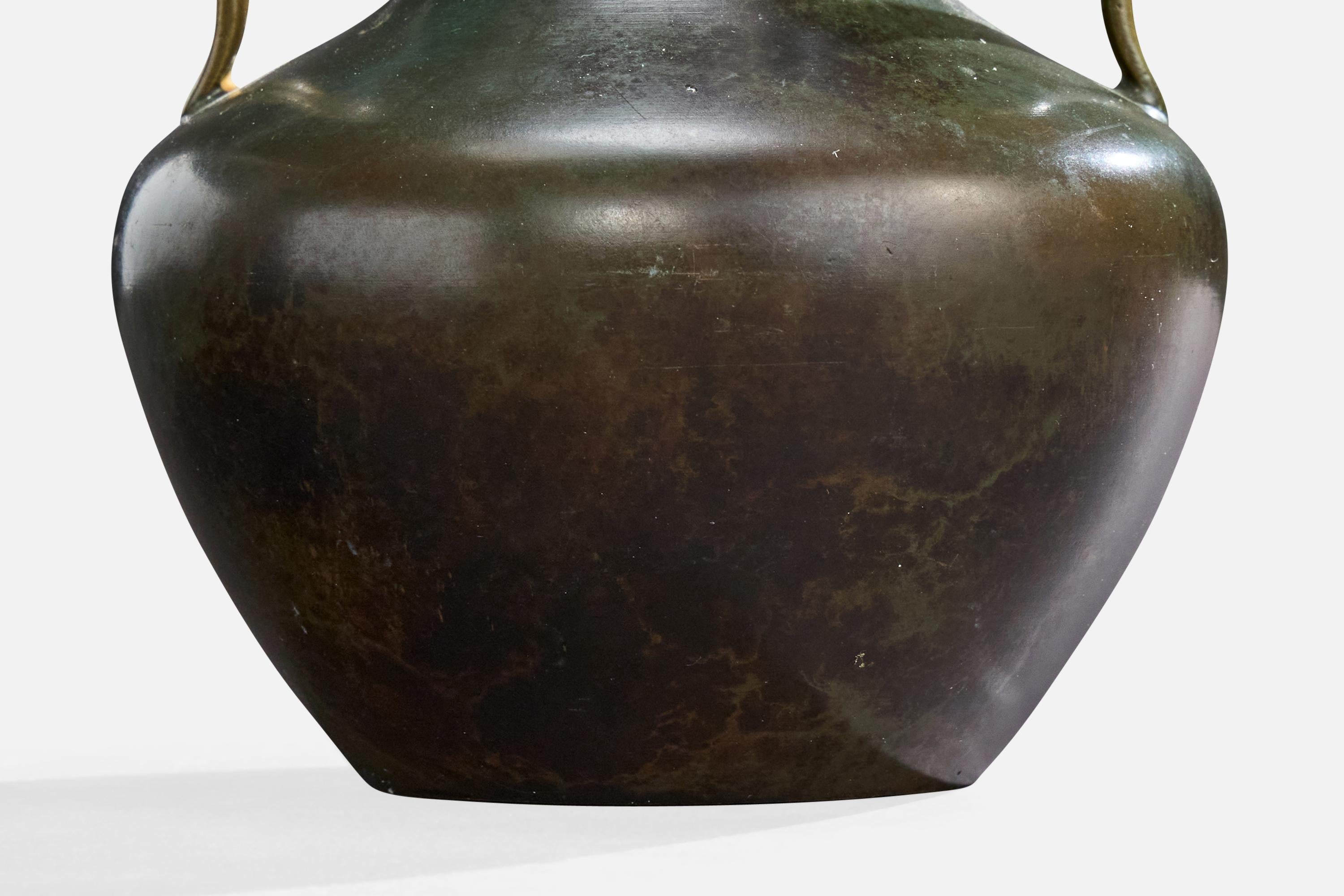 GAB, Vase, Bronze, Sweden, 1930s in vendita 1