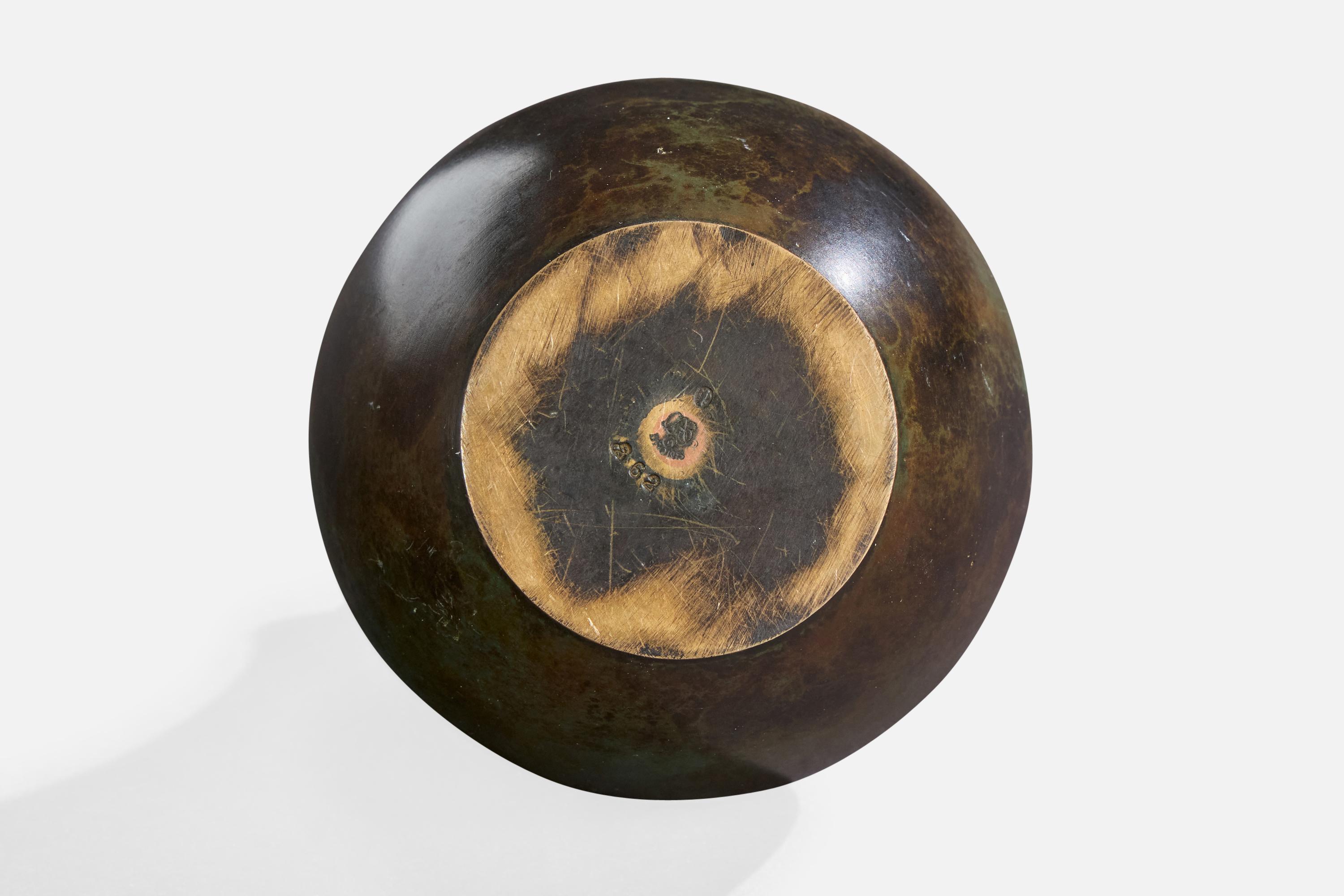 GAB, Vase, Bronze, Sweden, 1930s in vendita 2