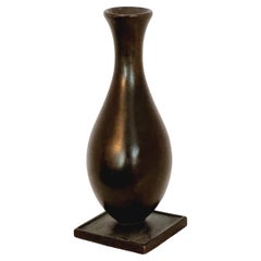 Jacob Ängman  Schwedische Vase für GAB, Vase aus massiver Bronze, Grace / Art déco