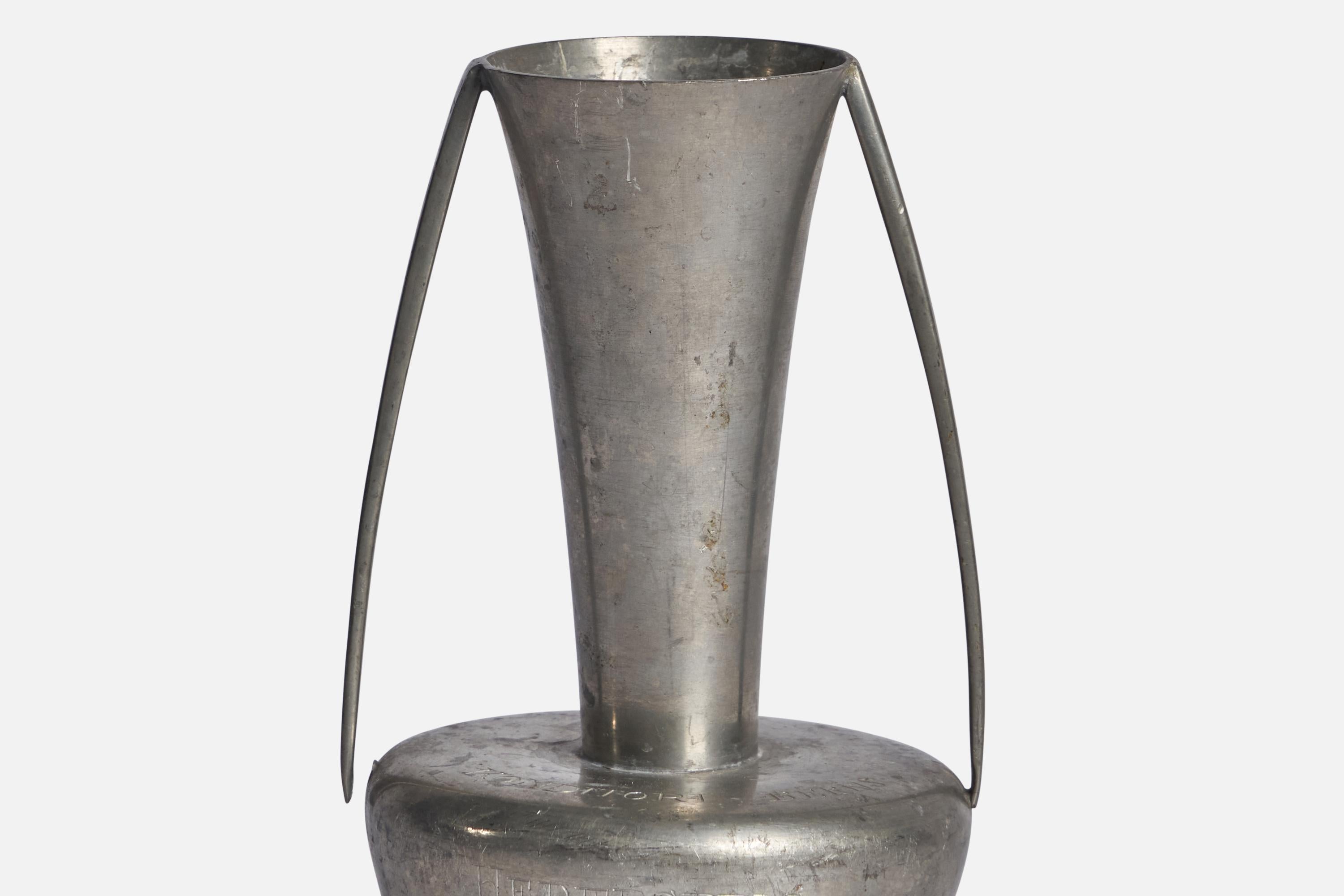 Swedish GAB, Vase, Pewter, Sweden, 1934 For Sale