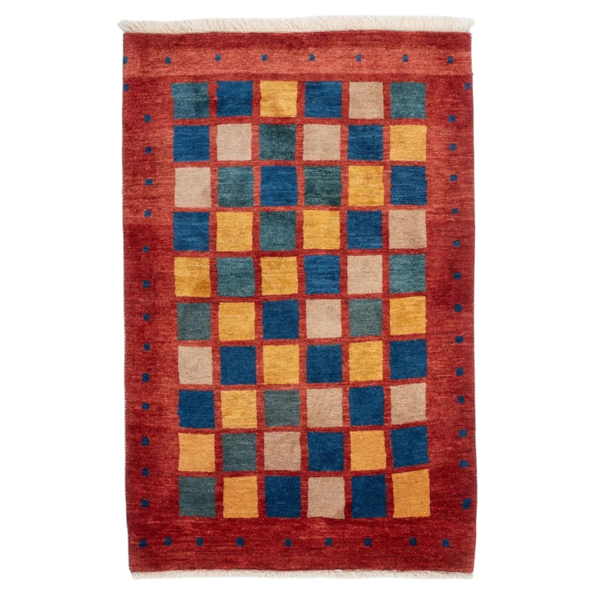 Gabbeh Hand-Knotted Wool Rug – 3'3" x 5'1"