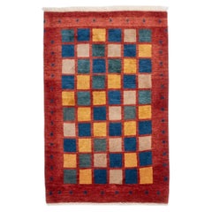 Gabbeh Tapis de laine noué à la main - 3'3" x 5'1"