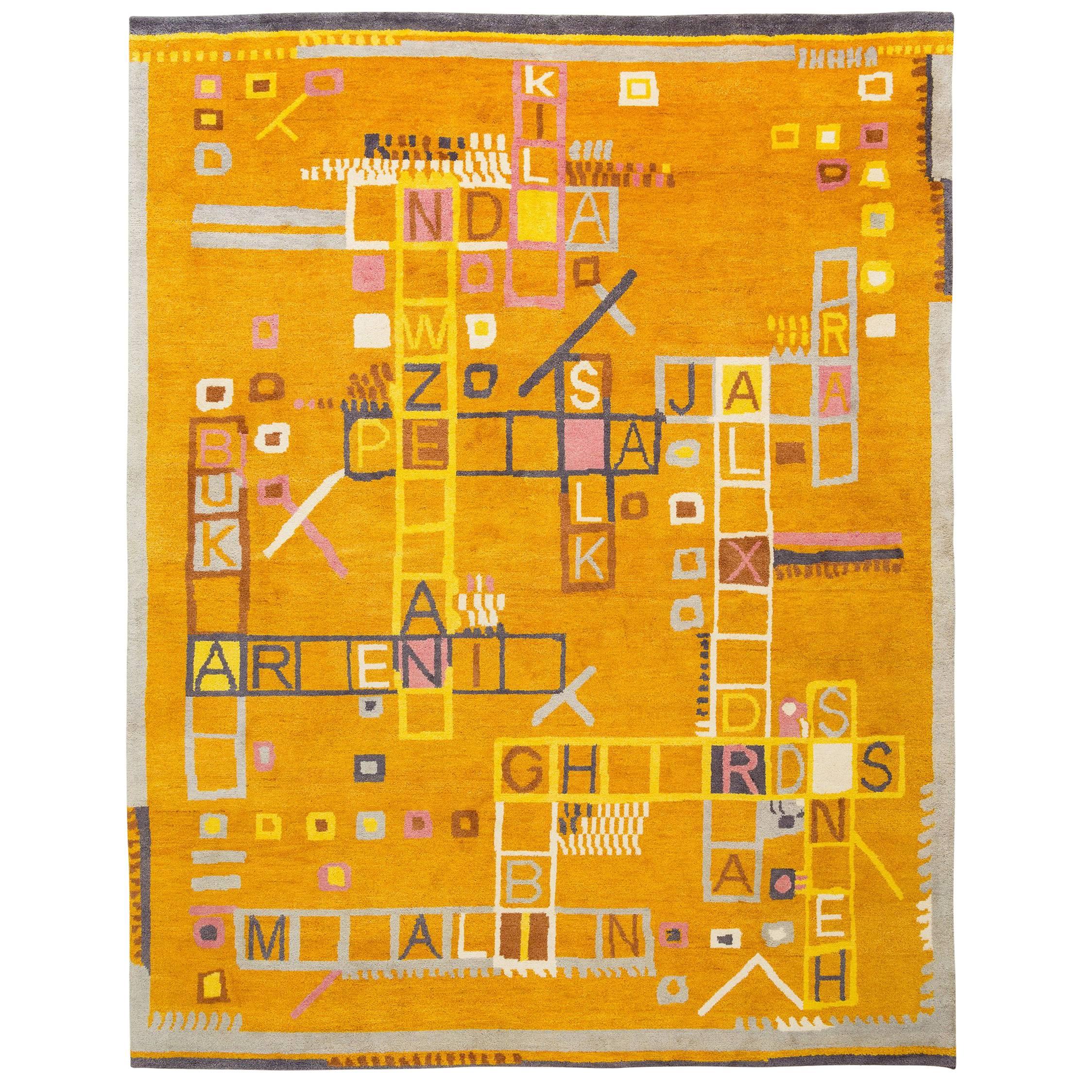 Tapis à nœuds Gabbeh « Silk Road » de Johanna Boccardo, édition limitée en vente