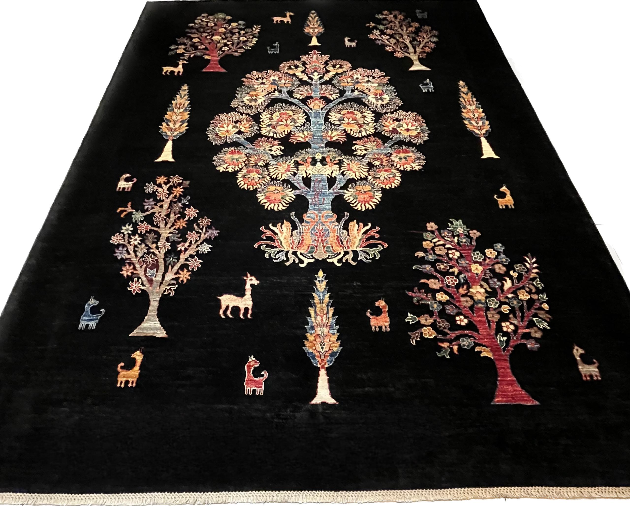 Gabbeh Loribaff Rug 266x200 cm

These very beautiful carpets are made by nomads from the provinces of Kashkai and Loristan, in the southwest of Iran.
They are known for their primitive and naive designs, with some exhibiting a more modern