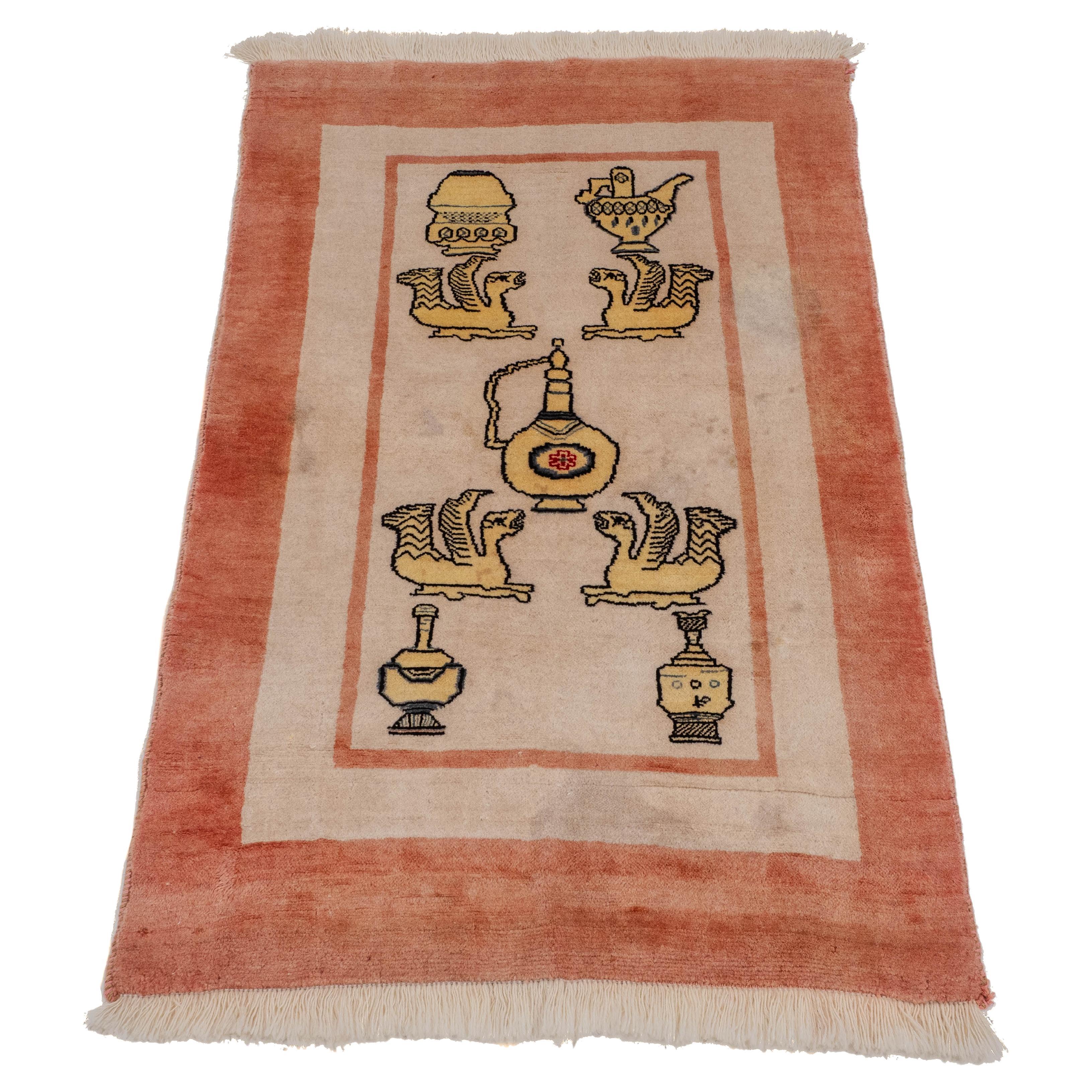 Gabbeh Qashqai Persian Handwoven Rug 5'2" x 3'2" (157x97cm Carpet)