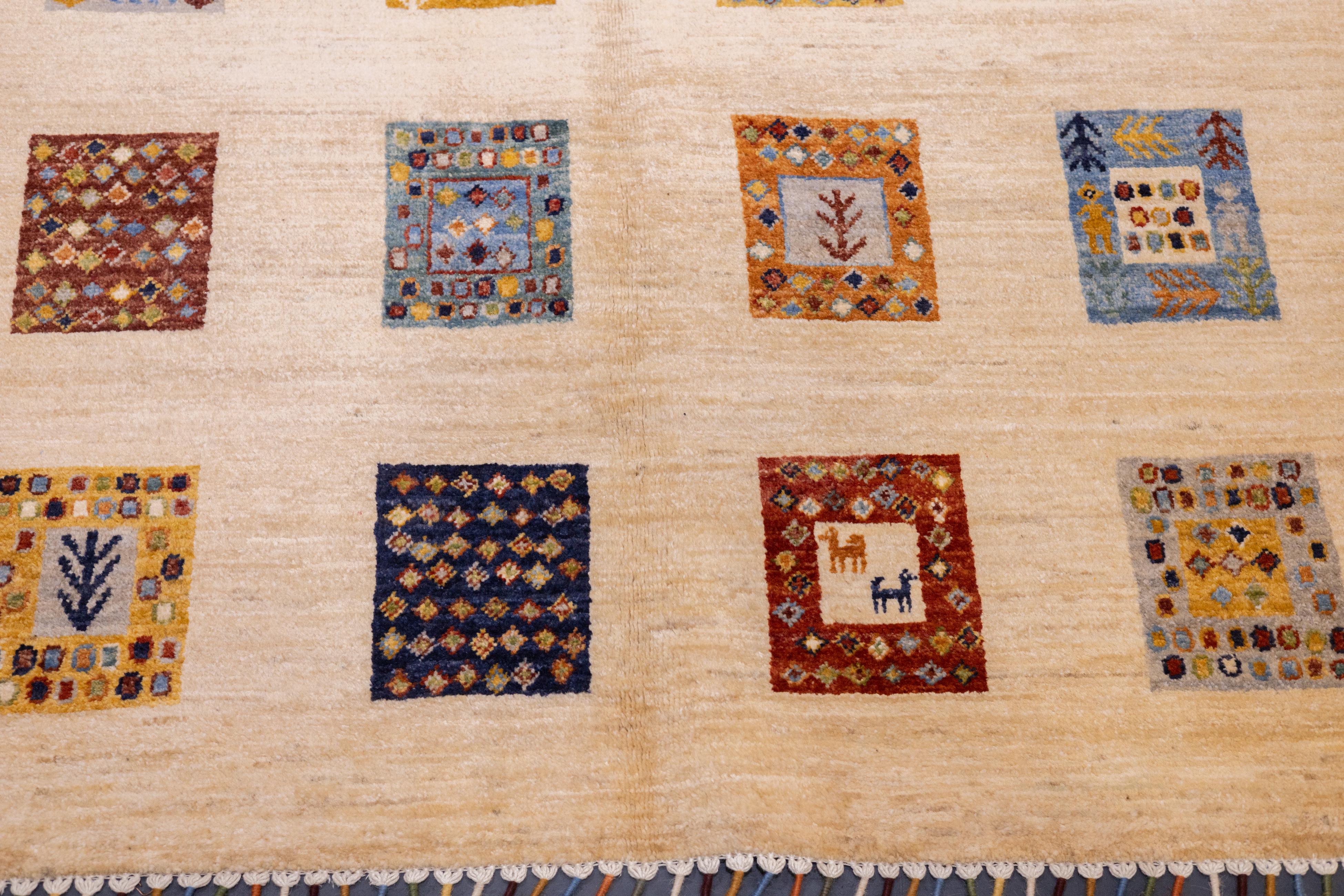Gabbeh Teppich 3'11'' x 6'2'' im Angebot 1