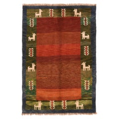 Tapis Gabbeh vintage 4'1'' x 6'0''