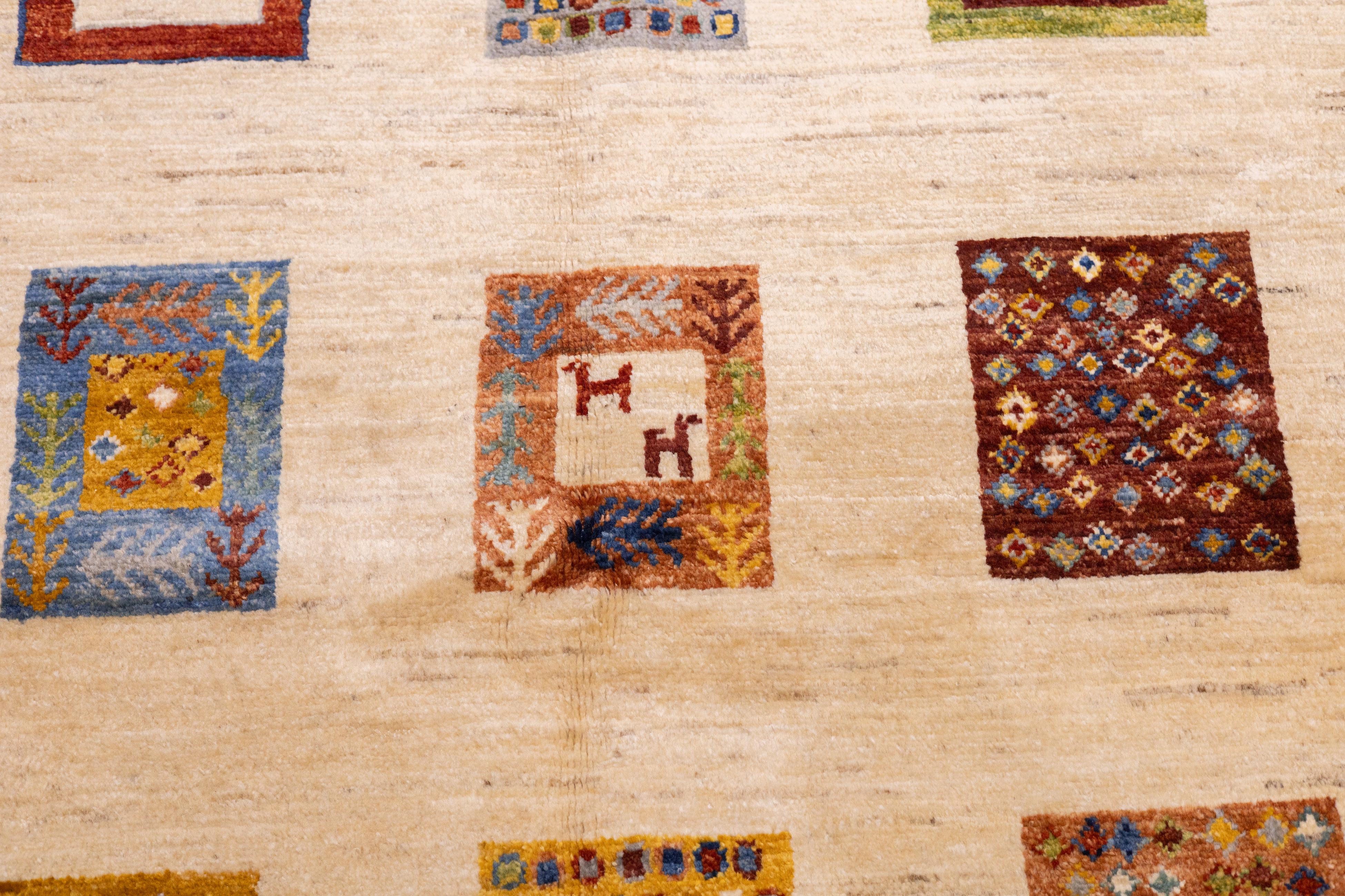 Gabbeh Teppich 4'11'' x 6'7'' im Angebot 1
