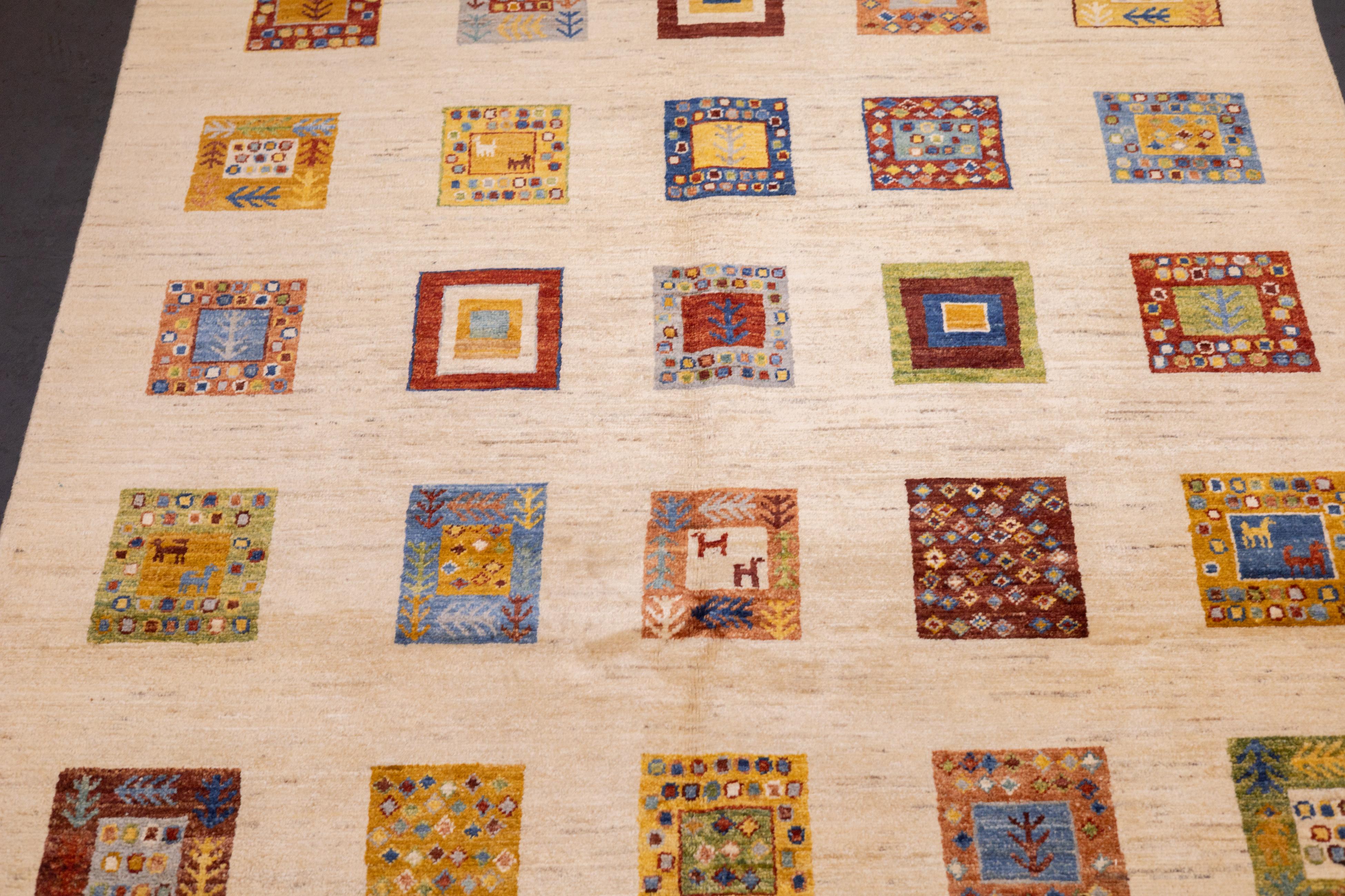 Gabbeh Teppich 4'11'' x 6'7'' im Angebot 3