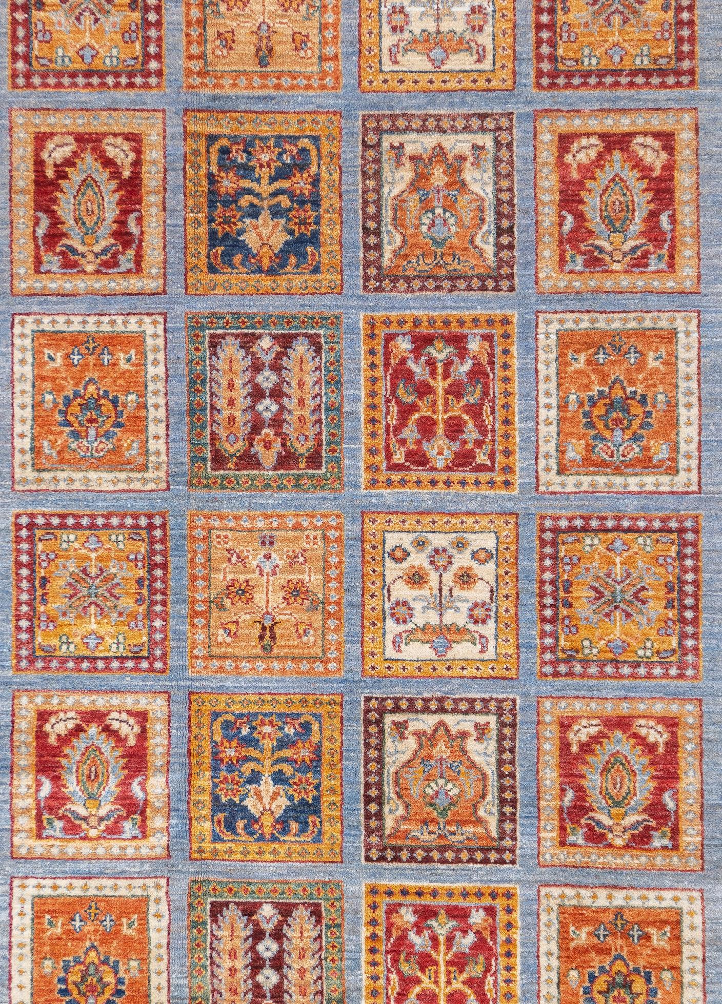Gabbeh Teppich 4'2'' x 5'9'' (Persisch) im Angebot