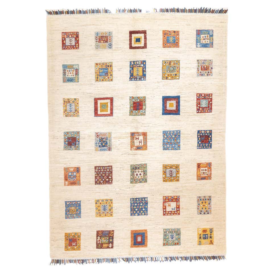 Fine Persian Gabbeh Wool Rug 5'8