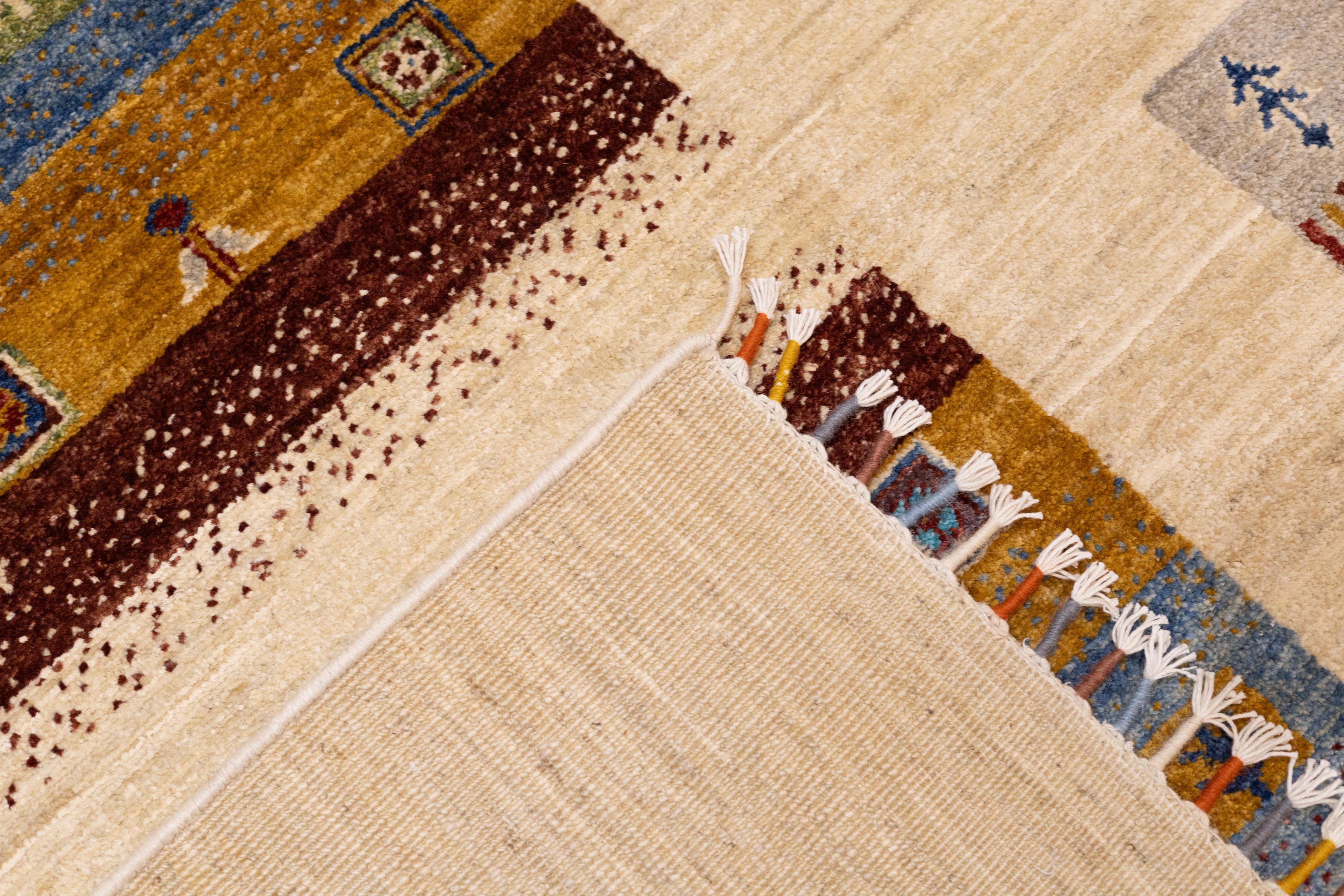 Gabbeh Teppich 6'7'' x 9'9'' im Angebot 5