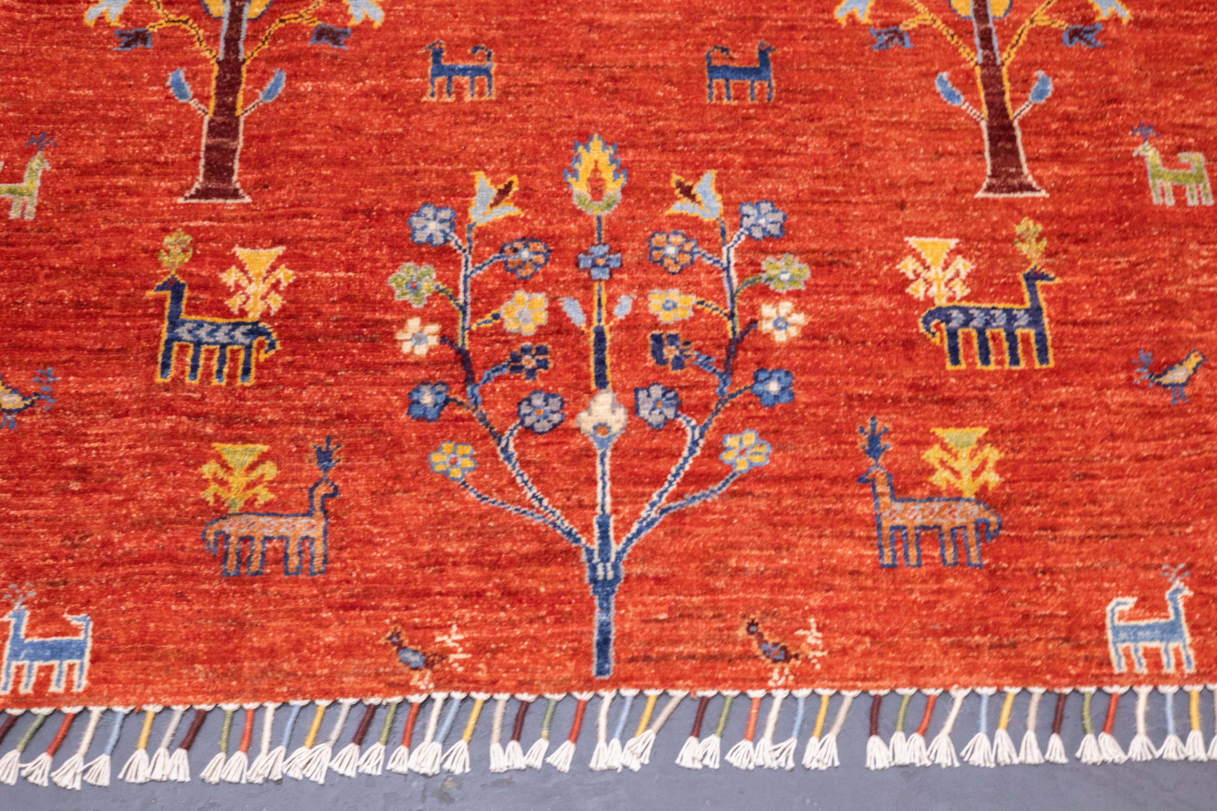 Gabbeh Teppich 6'8'' x 9'9'' im Zustand „Neu“ im Angebot in New York, NY
