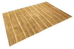 Gabbeh Rug, Brown, Beige and Golden, 11'1" x 7'11"