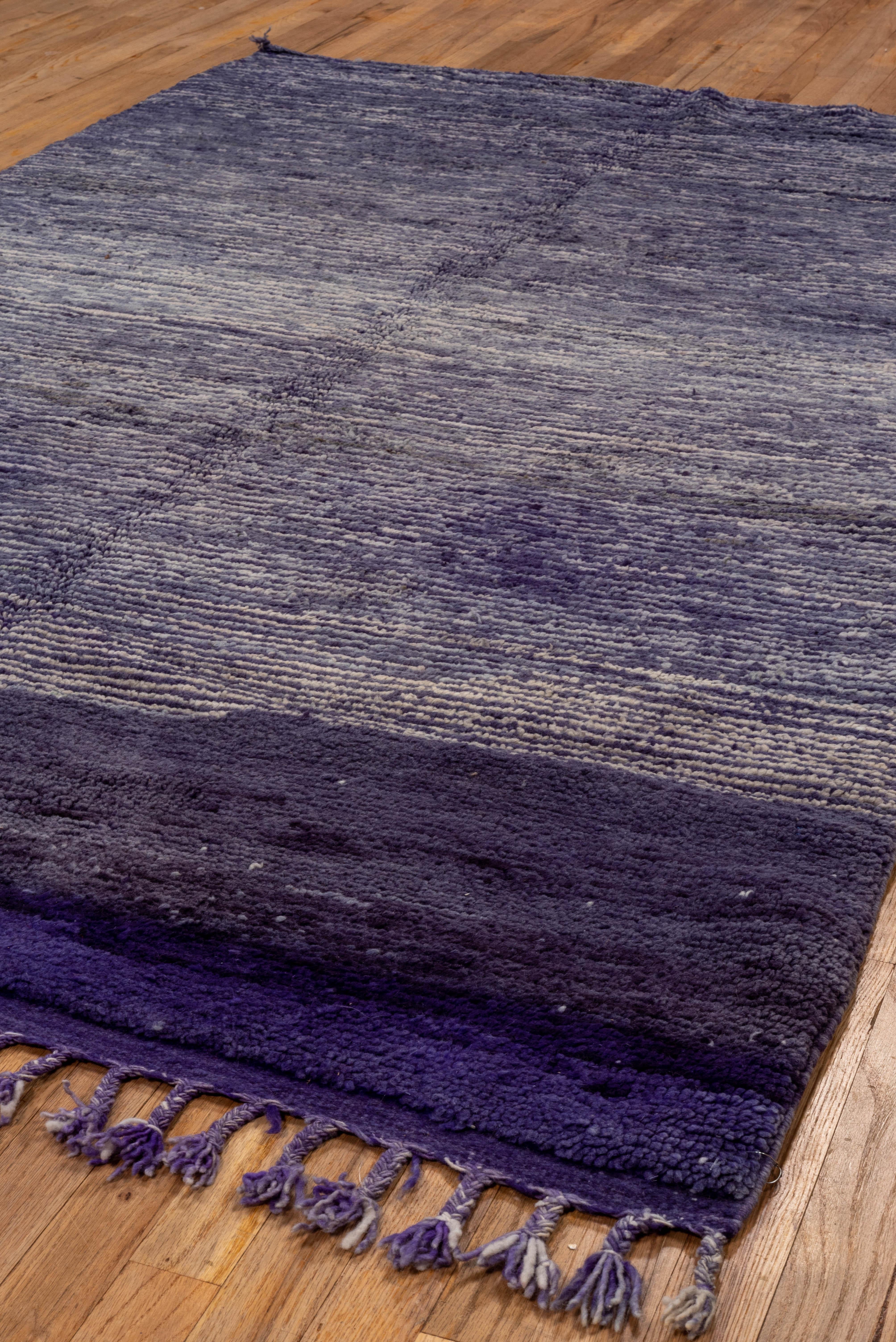 Gabbeh Rug Deep Indigo Striated Design For Sale 2