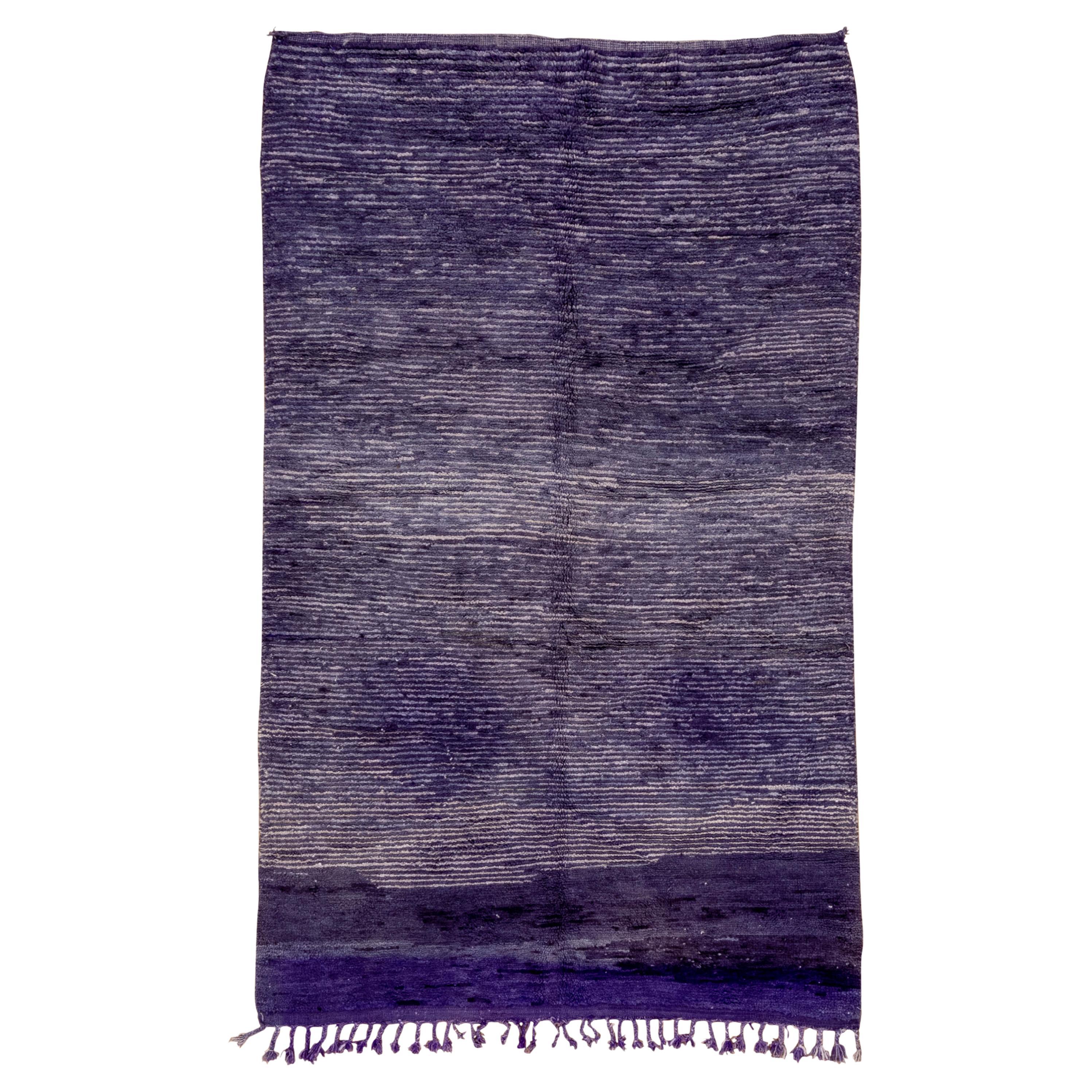 Gabbeh Rug Deep Indigo Striated Design For Sale