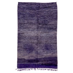 Gabbeh Rug Deep Indigo Striated Design