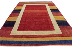 Gabbeh Rug Minimalist Colorful Design