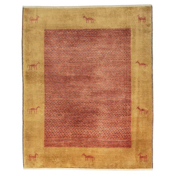 Gabbeh Rug Minimalist Design For Sale at 1stDibs