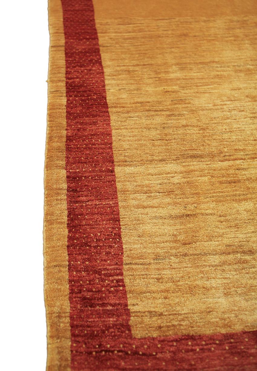 Hand-Knotted Gabbeh Rug Minimalist Design For Sale