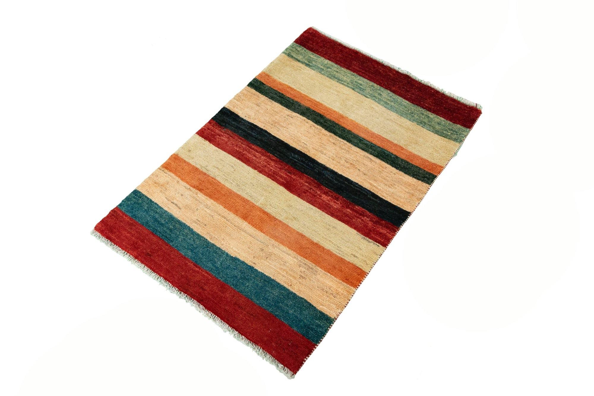 Hand-Woven Gabbeh Rug Multicolored For Sale