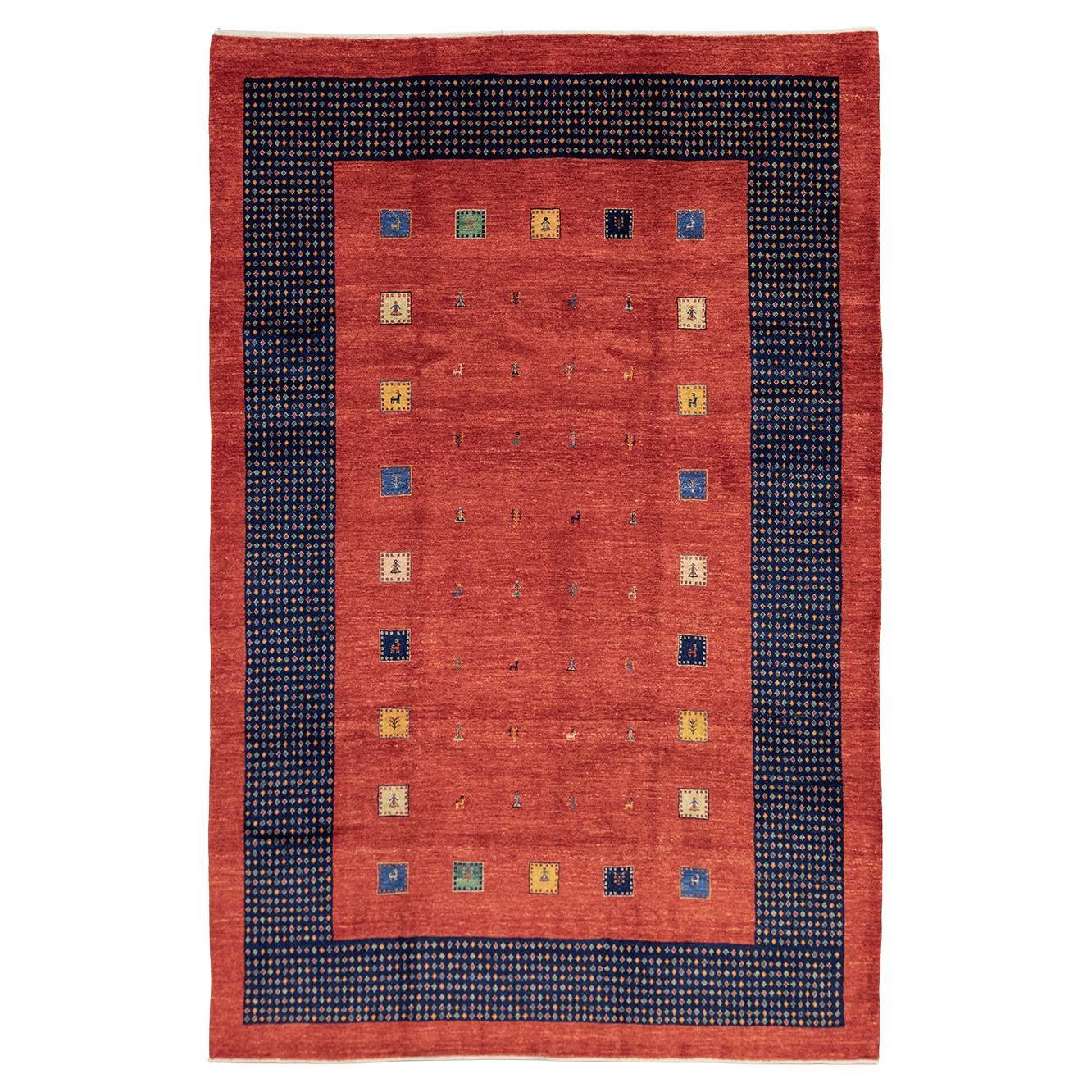 Gabbeh Rug Royal Nomadic Design For Sale