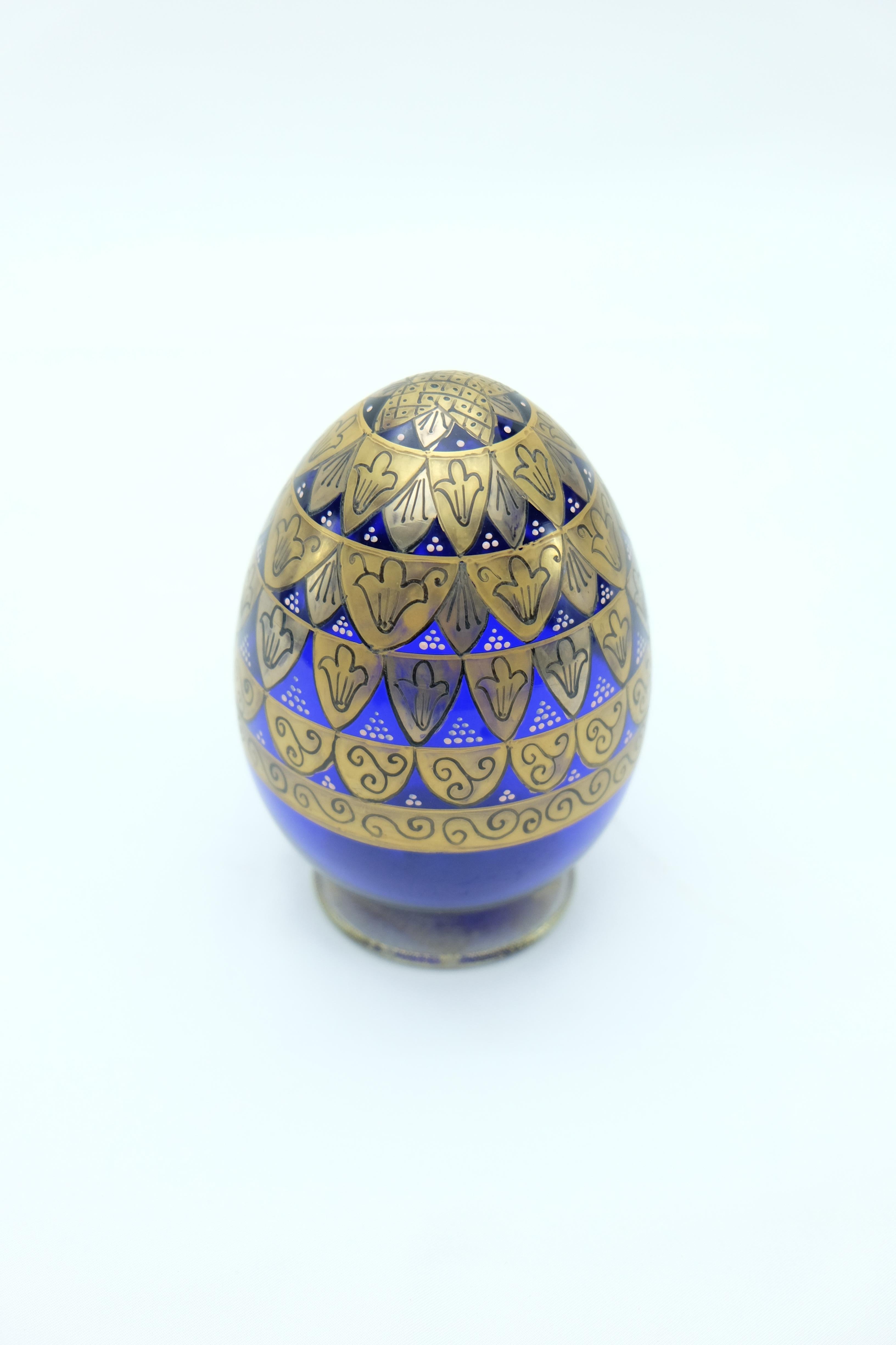 Italian Gabbiani Murano Glass Cobalt Blue Eggs Italy For Sale