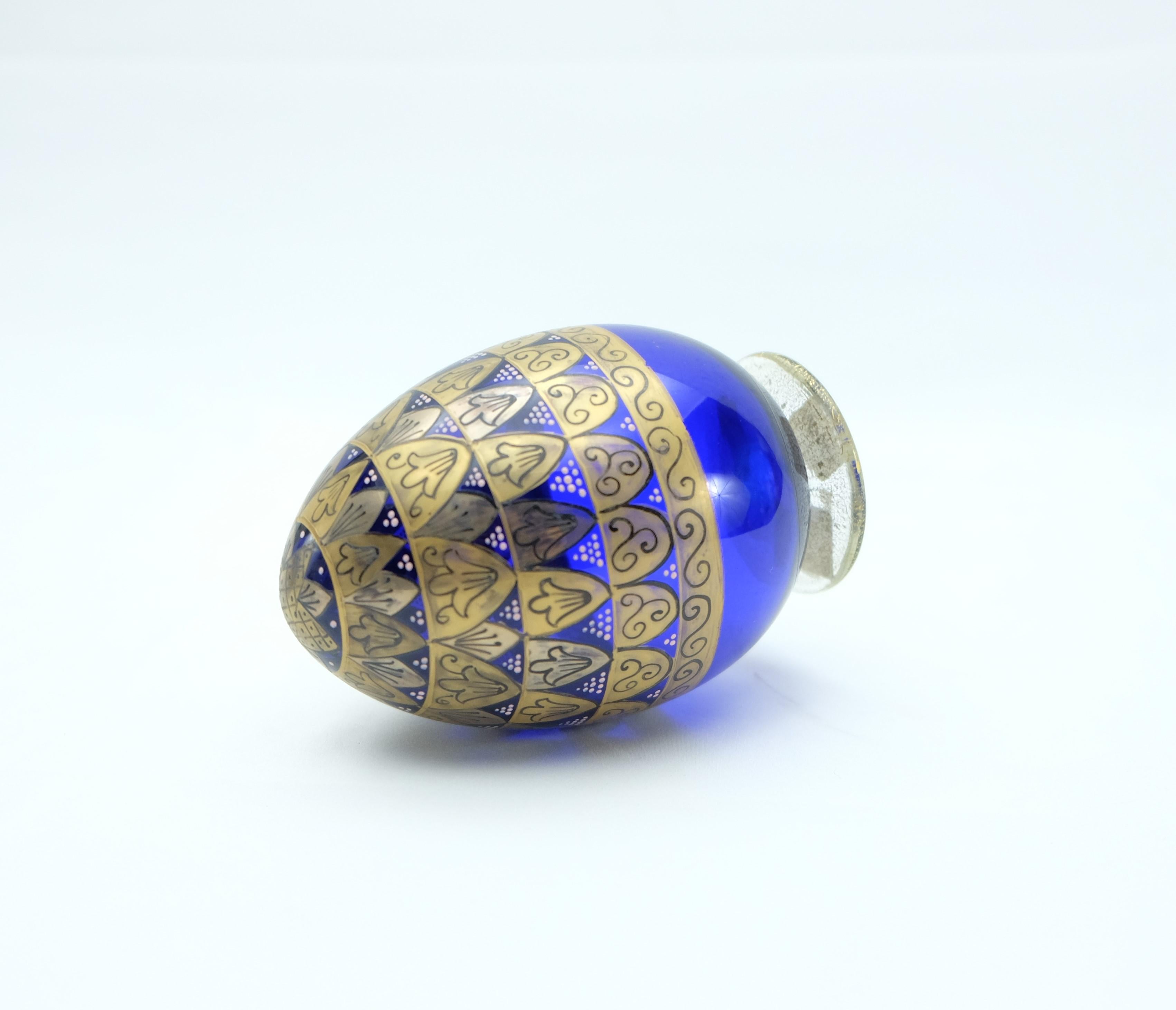 Gabbiani Murano Glass Cobalt Blue Eggs Italy For Sale 3