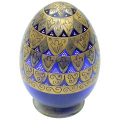 Gabbiani Murano Glass Cobalt Blue Eggs Italy