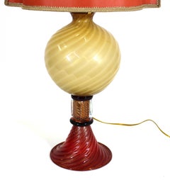 Gabbiani Lampe de table postmoderne en verre de Murano