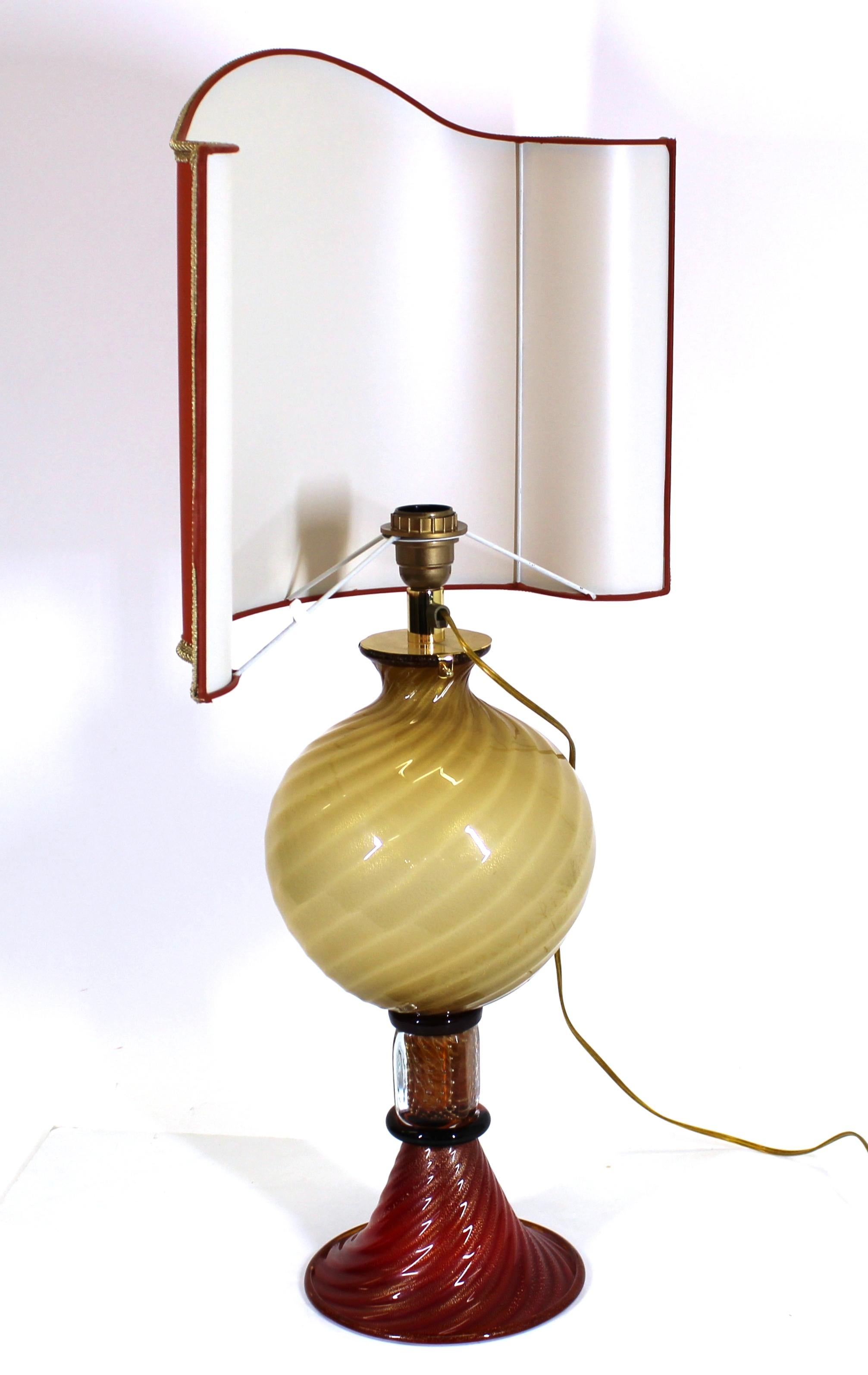 Gabbiani Postmodern Murano Glass Table Lamp 1