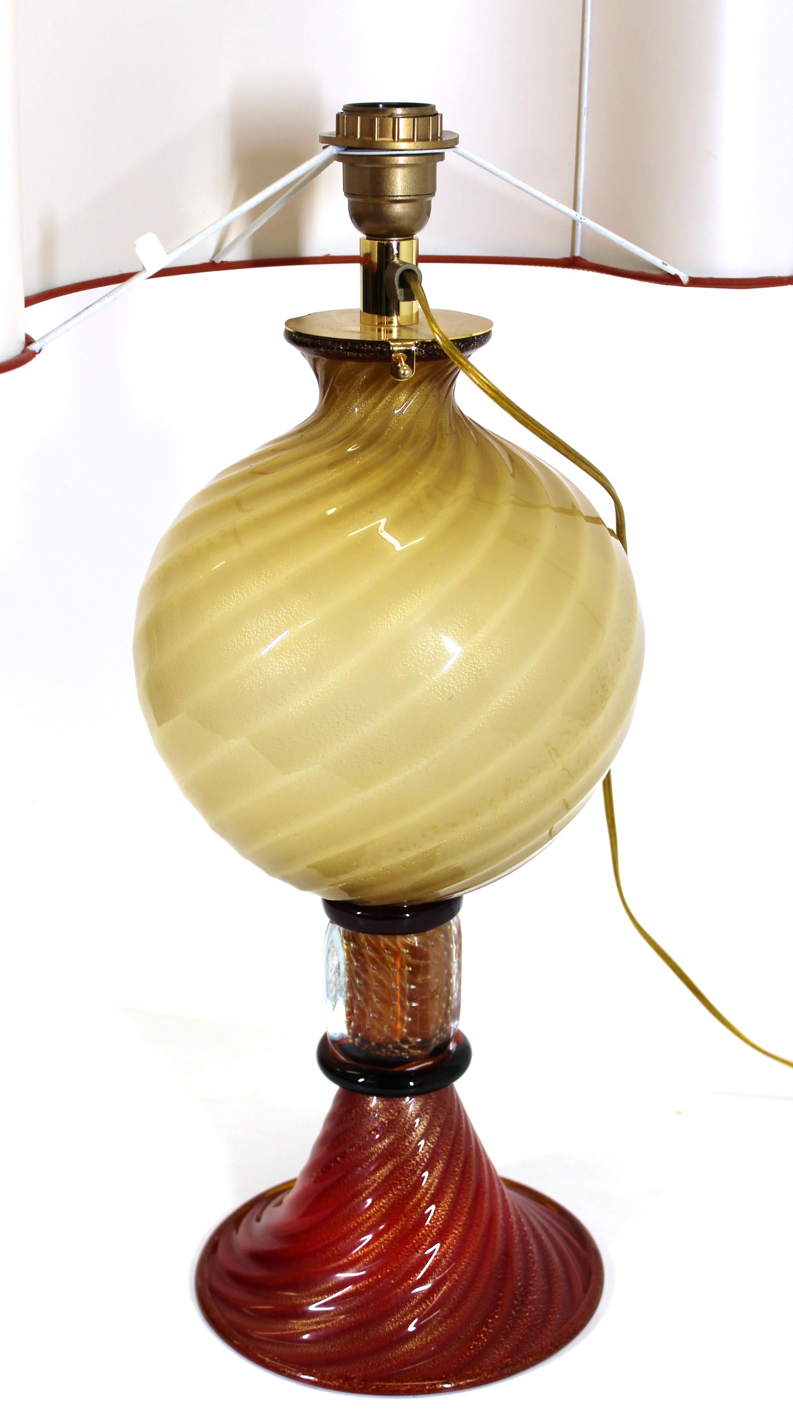Gabbiani Postmodern Murano Glass Table Lamp 2
